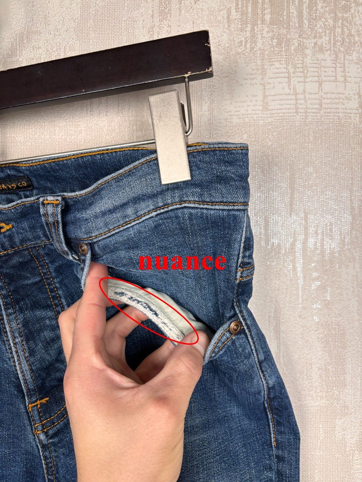 Nudie Jeans Nudie Jeans Co Grim Tim Dark Blue Orange W 32 L 34 Size US 32 / EU 48 - 10 Thumbnail