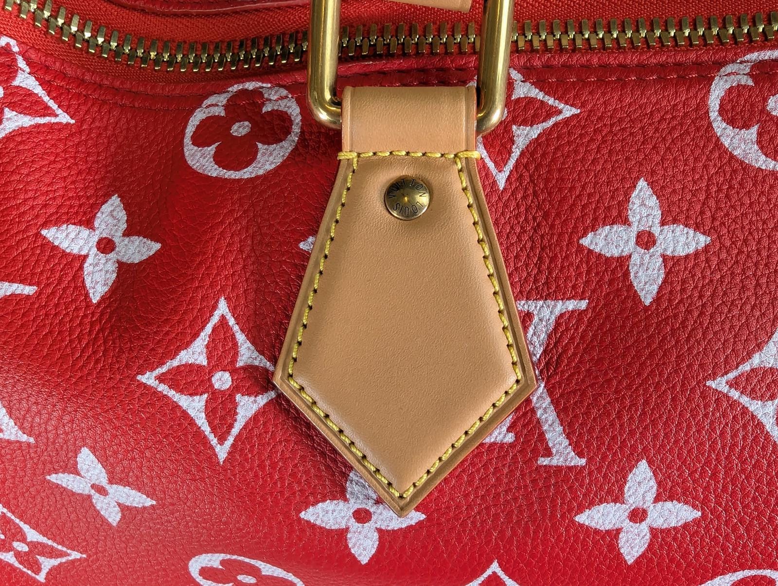 Louis Vuitton Louis Vuitton P9 Speedy Bandouliere 40 in Red Size ONE SIZE - 8 Thumbnail