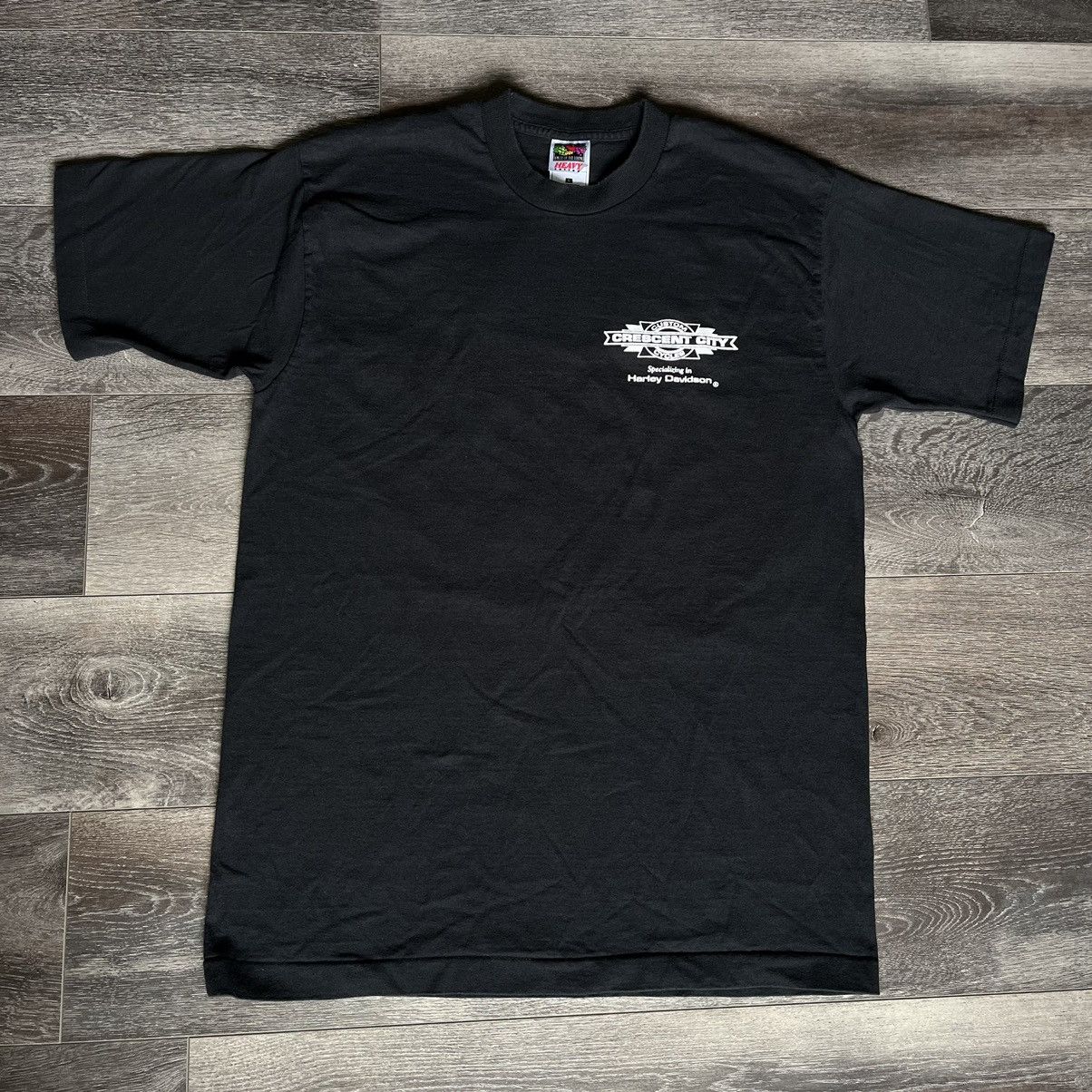 Harley Davidson × Vintage Vintage 1990s Harley Davidson Custom Cycles Graphic T Shirt Size US L / EU 52-54 / 3 - 3 Thumbnail