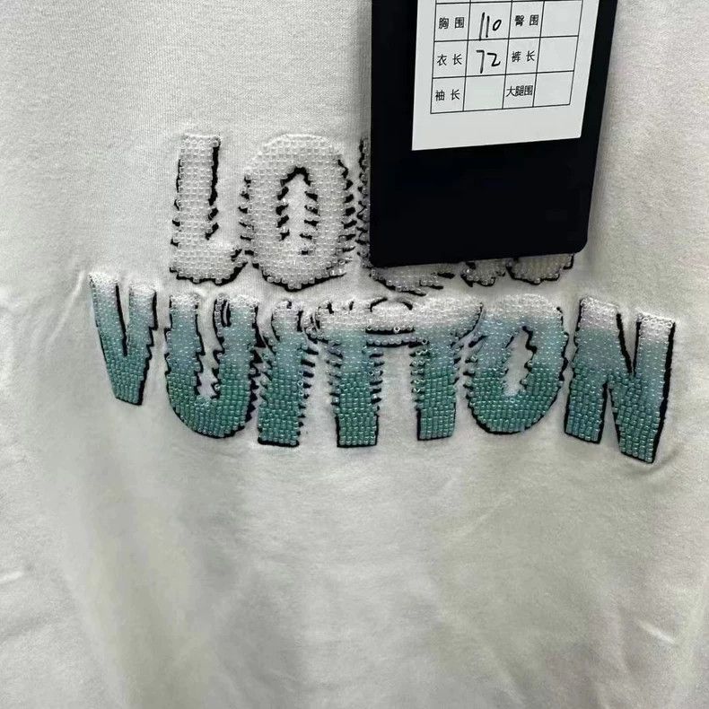 Louis Vuitton Louis Vuitton Rhinestone logo short sleeve Size US L / EU 52-54 / 3 - 3 Thumbnail