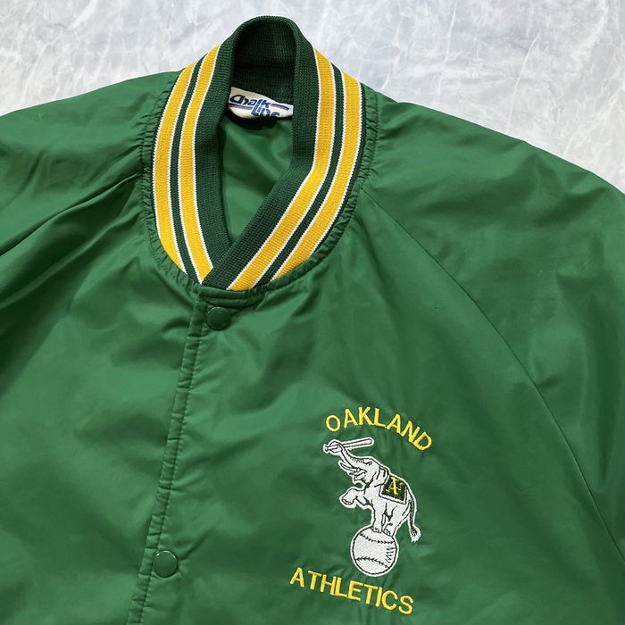 Vintage MLB (Chalk Line) - Oakland Athletics Satin Jacket 1990s Large