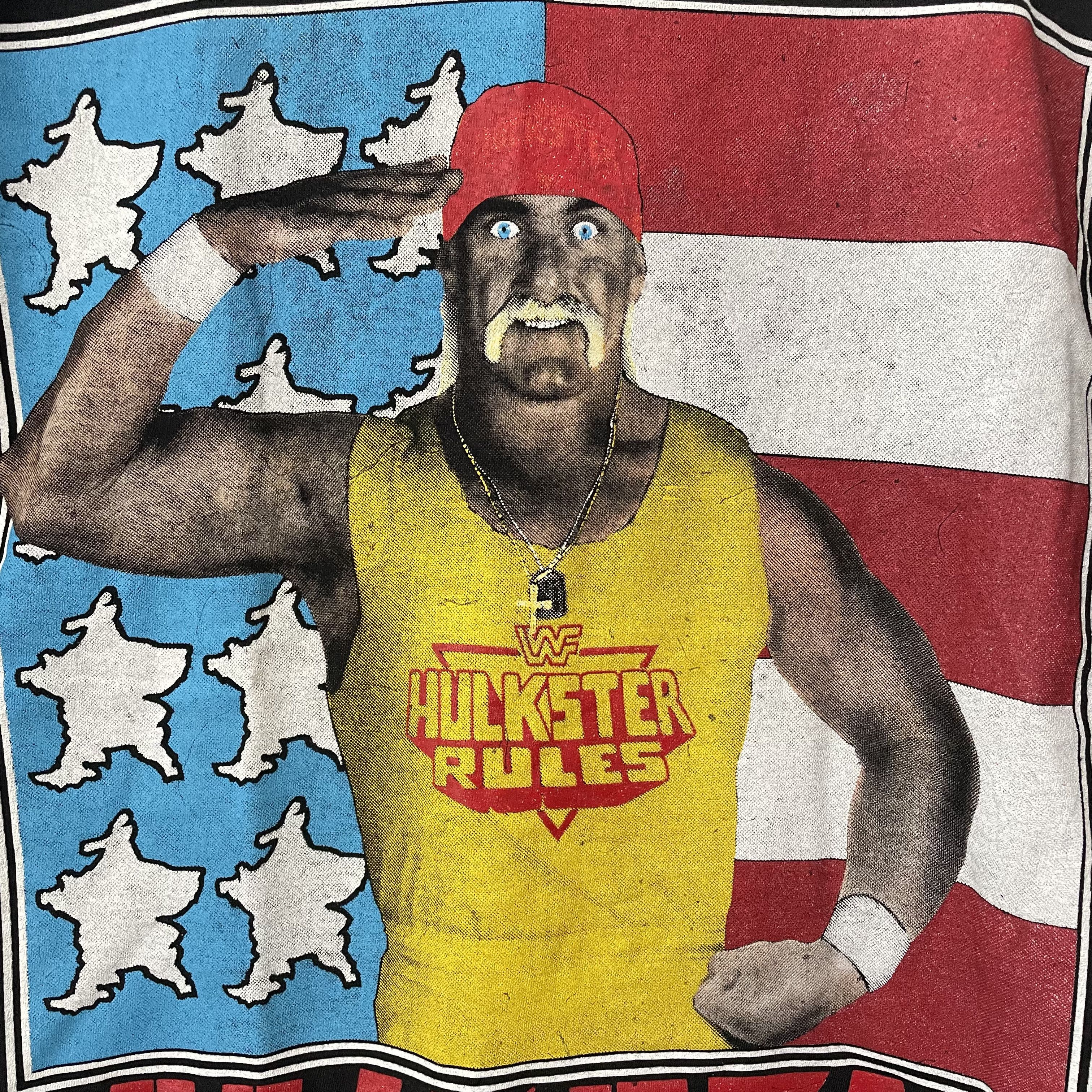 Vintage Hulk Hogan 90s Vintage Hulkster Rules Wrestling WWF T-Shirt Size US M / EU 48-50 / 2 - 3 Thumbnail