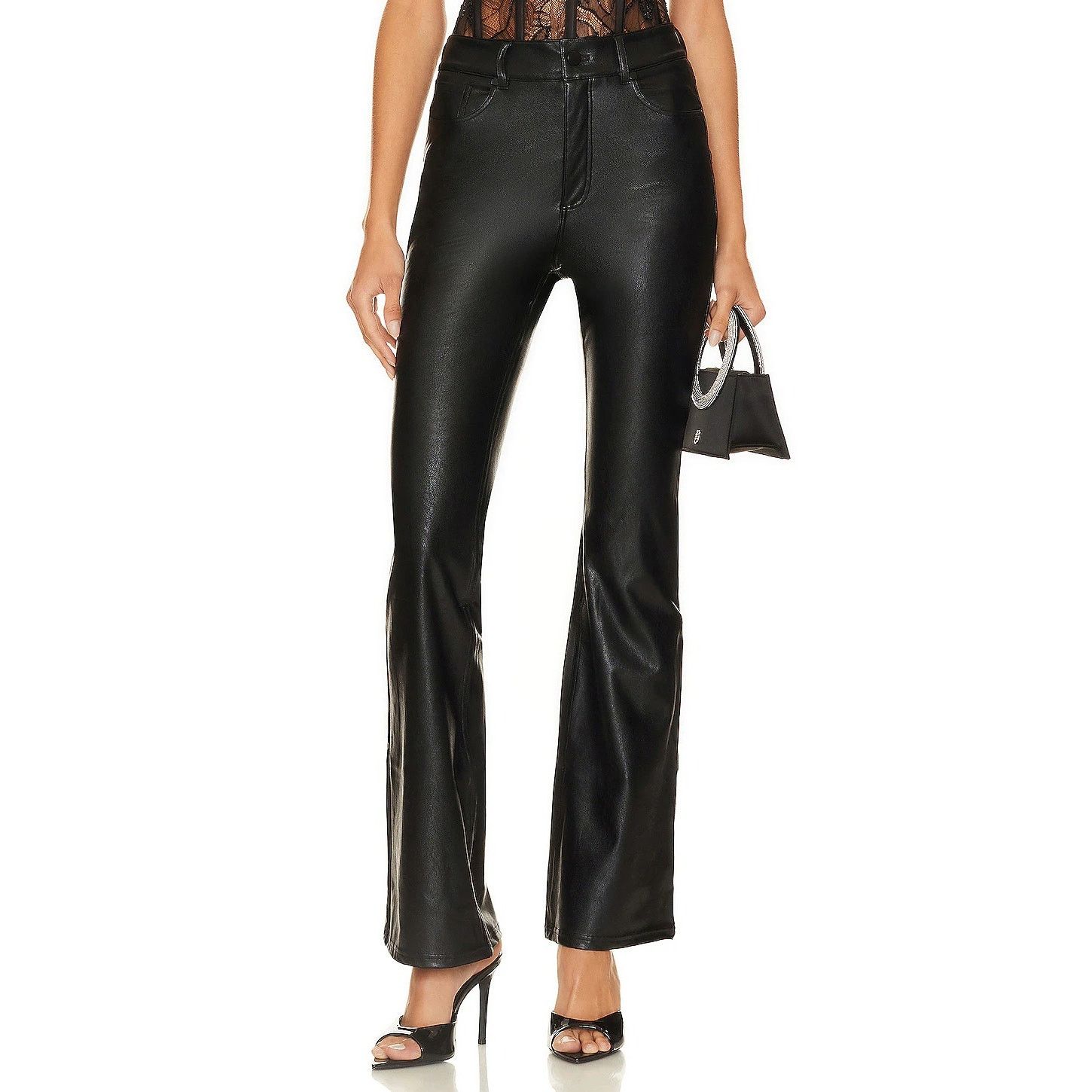 Commando Commando Faux Leather Five Pocket Flare Pant L Black EUC Size 26" / US 2 / IT 38 - 11 Thumbnail