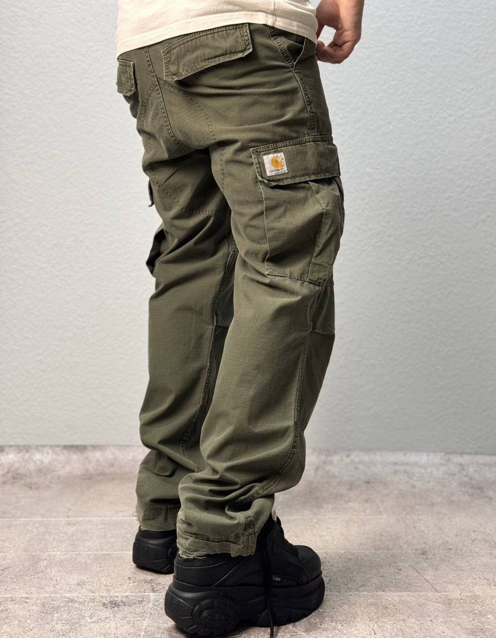 Carhartt Cargo Vintage Pants Carhartt Double Knee Baggy Fit Opium Size US 31 - 1 Thumbnail