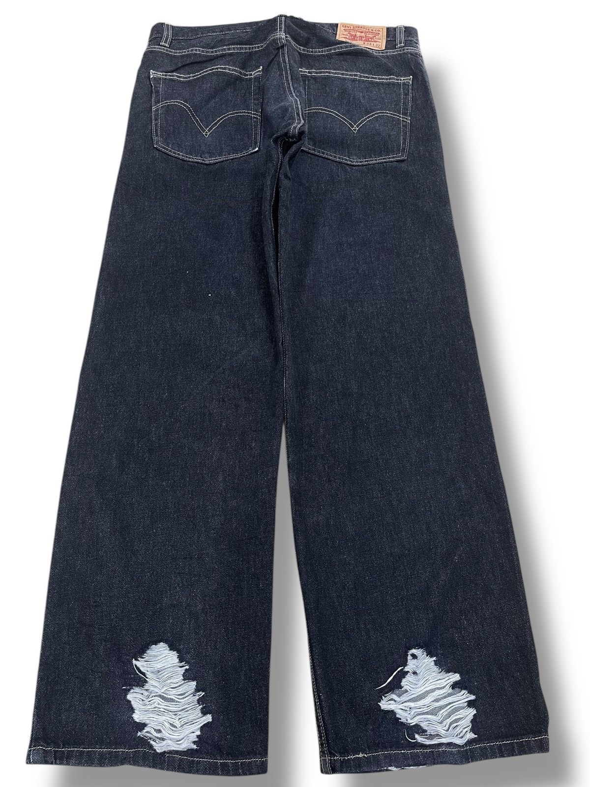 Levi's Levi’s Blue Denim Loose Straight Leg Jeans Size US 35 - 3 Thumbnail