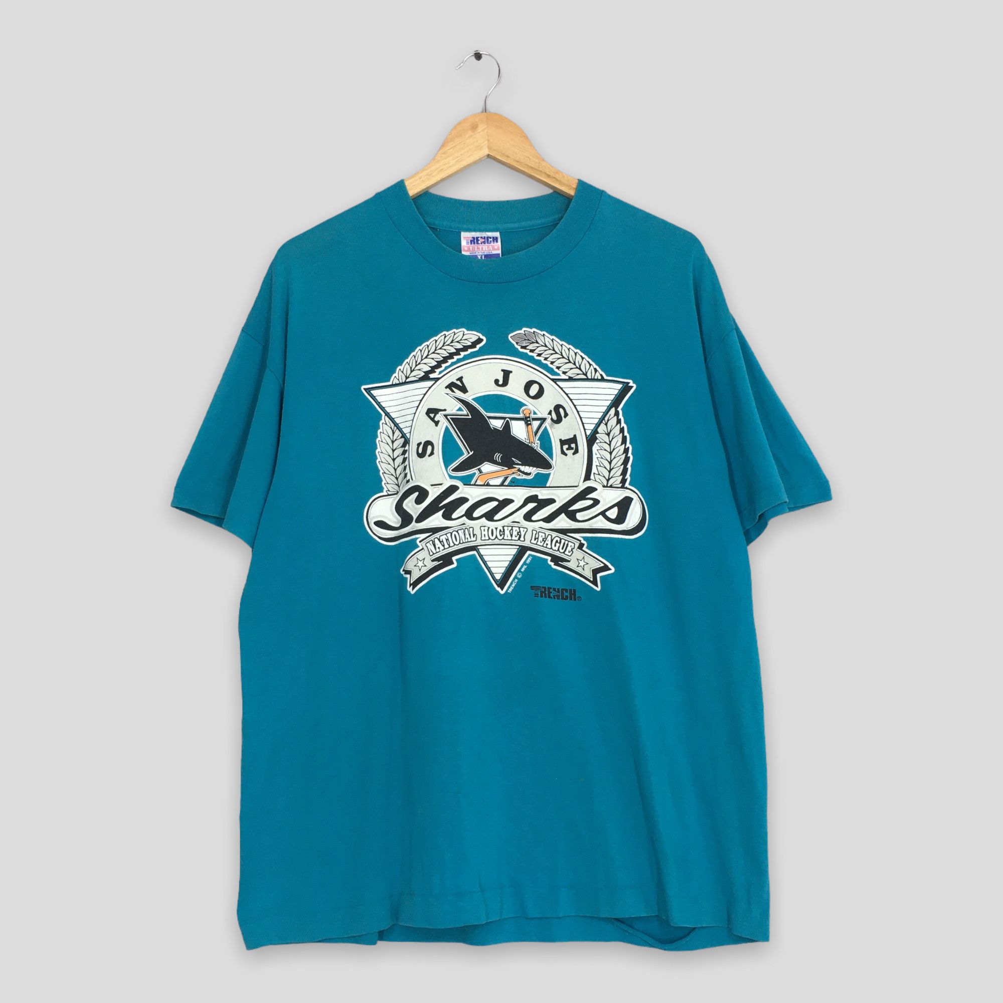 Vintage 90's San Jose Sharks Hockey NHL T shirt XLarge