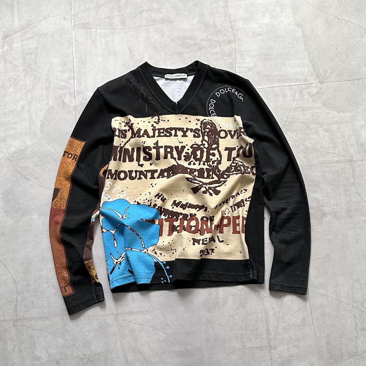Hysteric Glamour 00s Dolce Gabbana Style Floral T-Shirt Long Sleeve Size M / US 6-8 / IT 42-44 - 1 Thumbnail