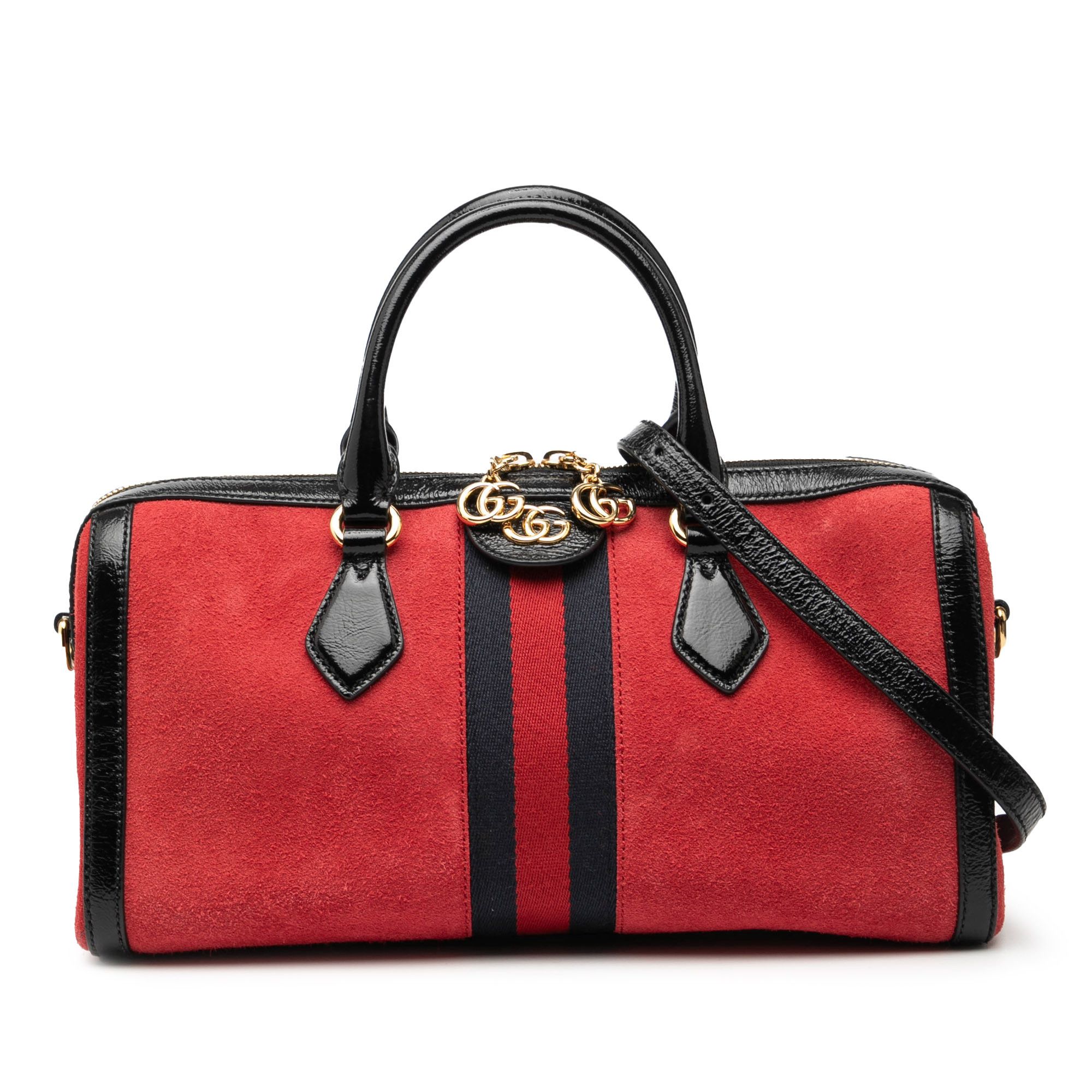 Gucci Gucci Medium Suede Web Ophidia Top Handle Bag Size ONE SIZE - 1 Thumbnail