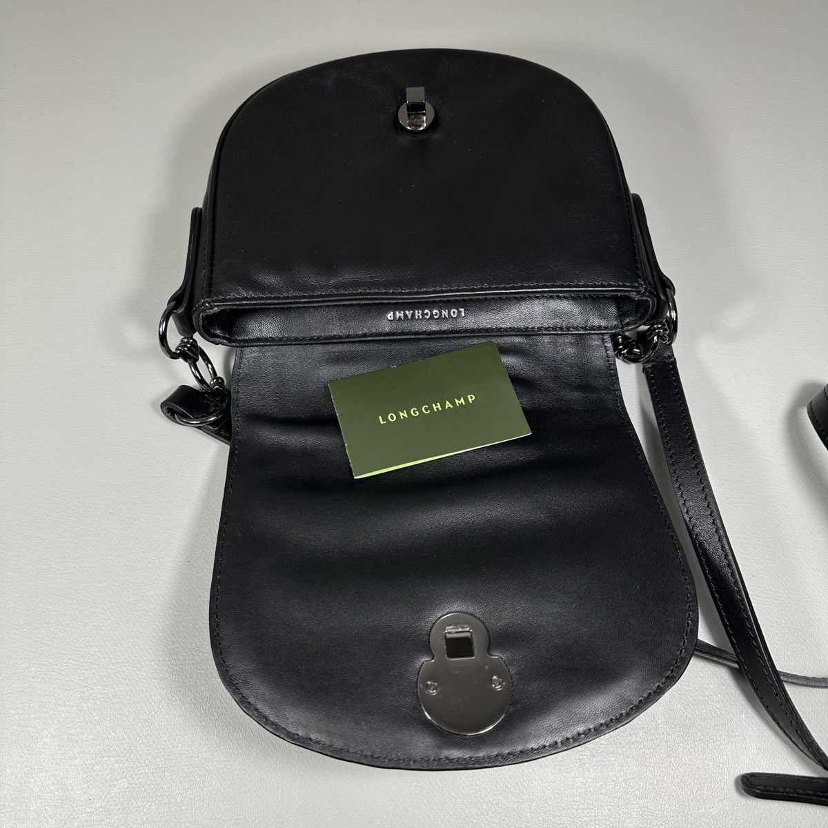 Longchamp Longchamp Small Leather Flap Convertible Shoulder Bag Size ONE SIZE - 8 Thumbnail