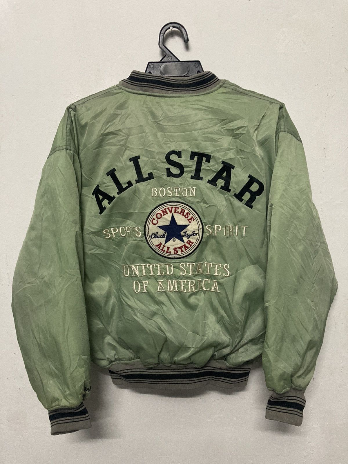 Converse Vintage Converse All Star Boston USA Hooded Bomber Jacket Size US L / EU 52-54 / 3 - 3 Thumbnail