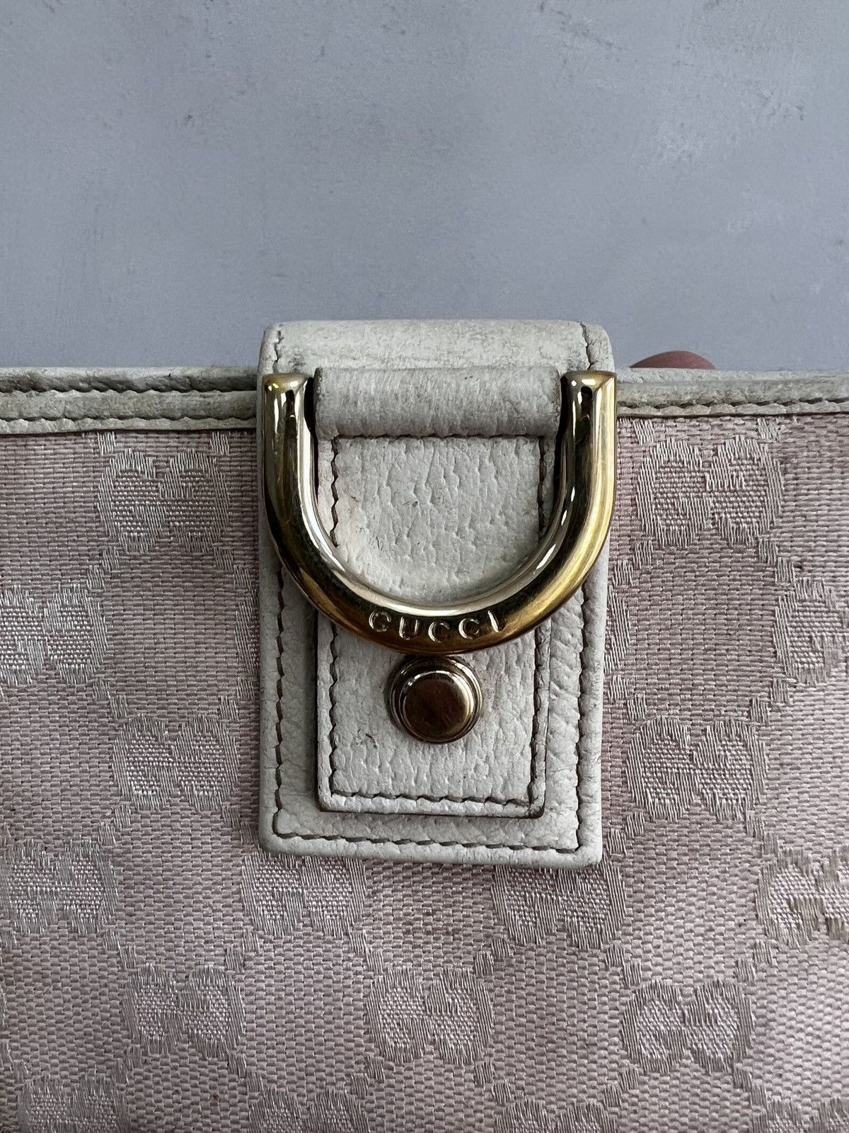 Gucci VINTAGE PINK MINI MONOGRAM WALLET GUGGI 2000s Size ONE SIZE - 4 Thumbnail