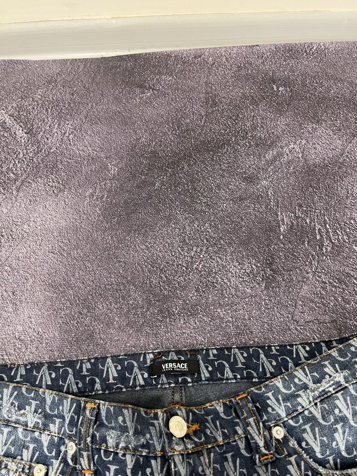 Versace Versace Jeans Couture Monogram Rare Luxury Cropped Jeans Size 29" - 12 Thumbnail