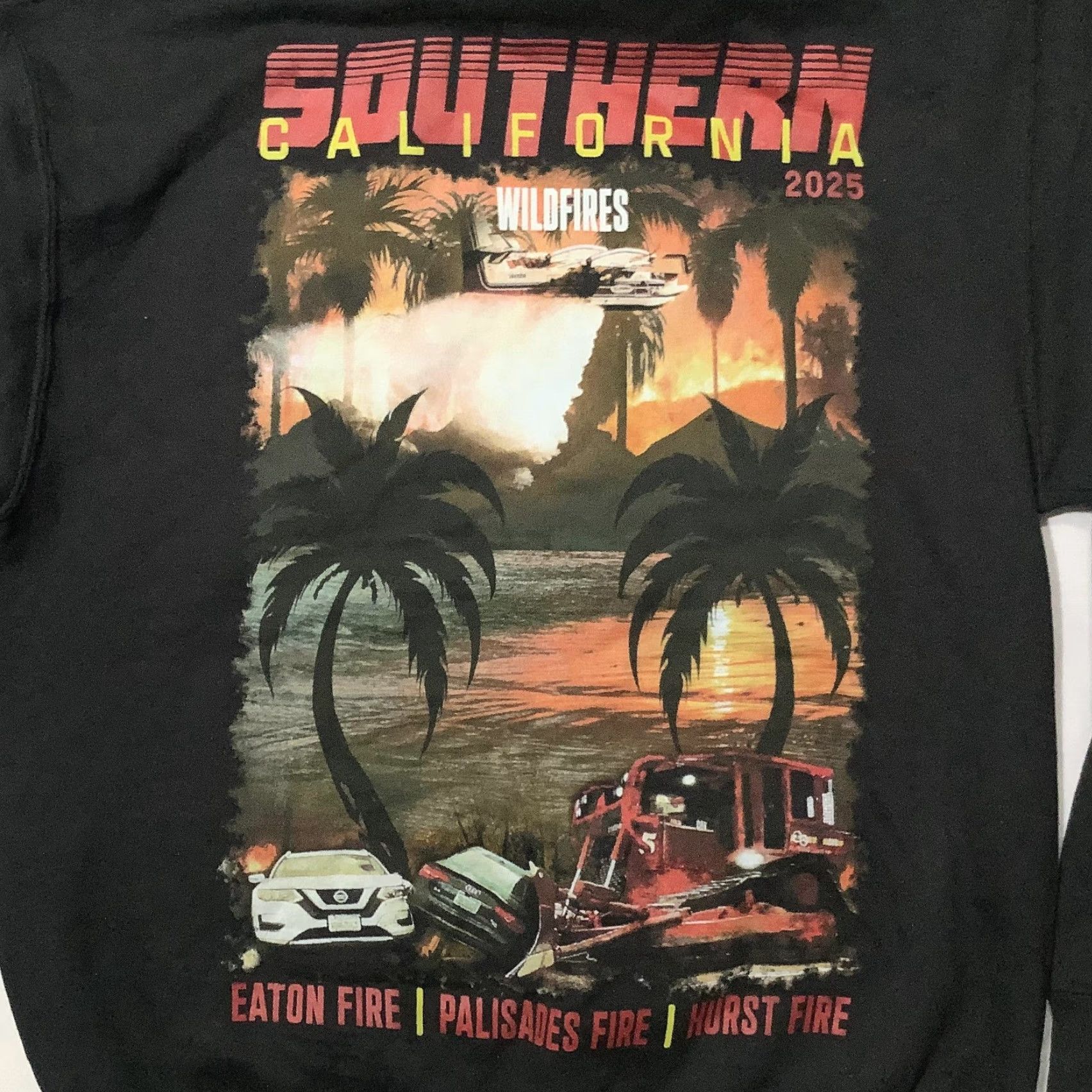 Port & Company VINTAGE Port & Company Hoodie M Black Southern California Wildfires 2025 Palisades Mens Graphic Print Pockets Hoodie Size US M / EU 48-50 / 2 - 2 Thumbnail