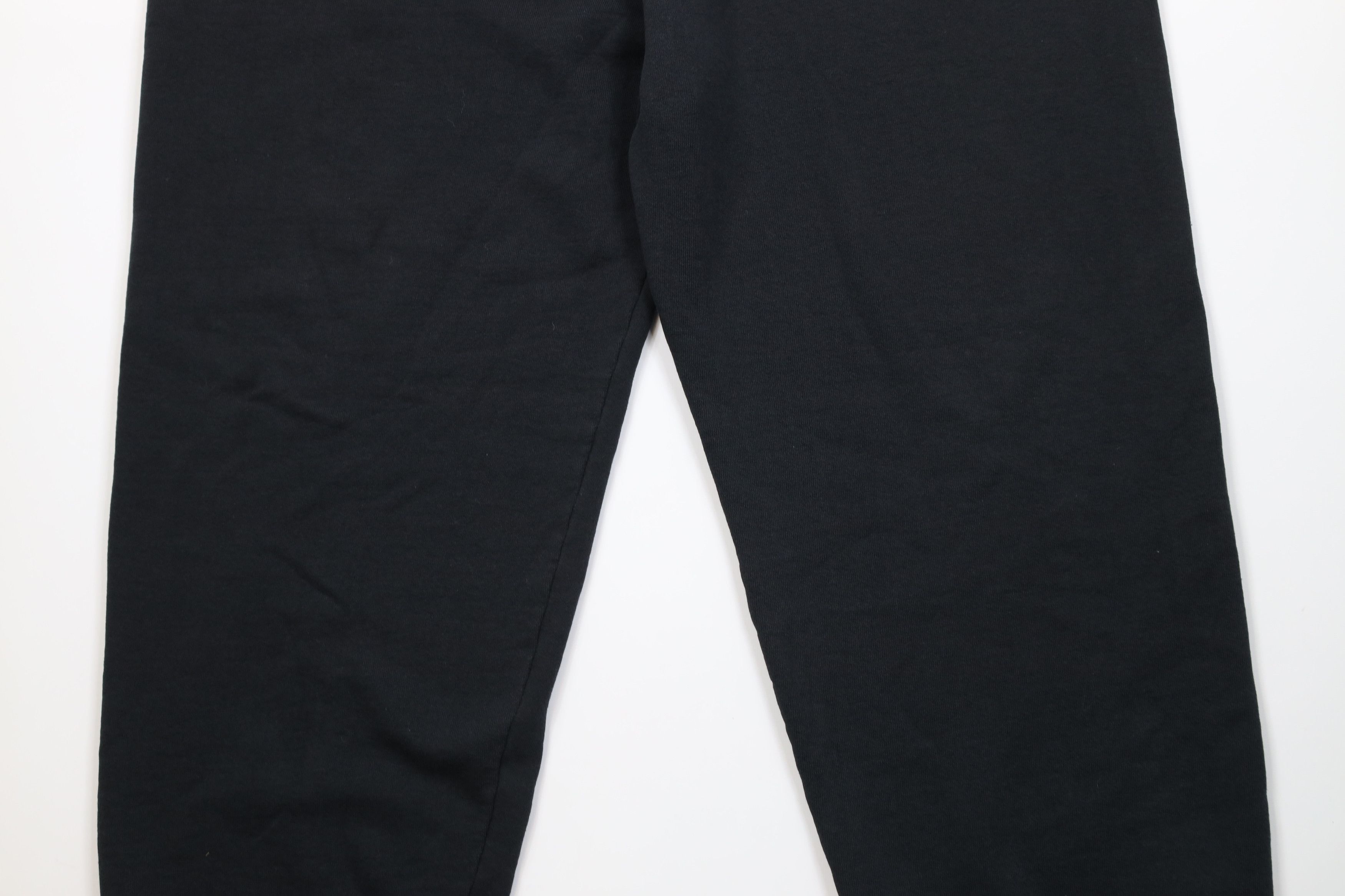 Vintage Vintage 90s Streetwear Blank Cuffed Sweatpants Joggers Black Size US 38 / EU 54 - 3 Thumbnail