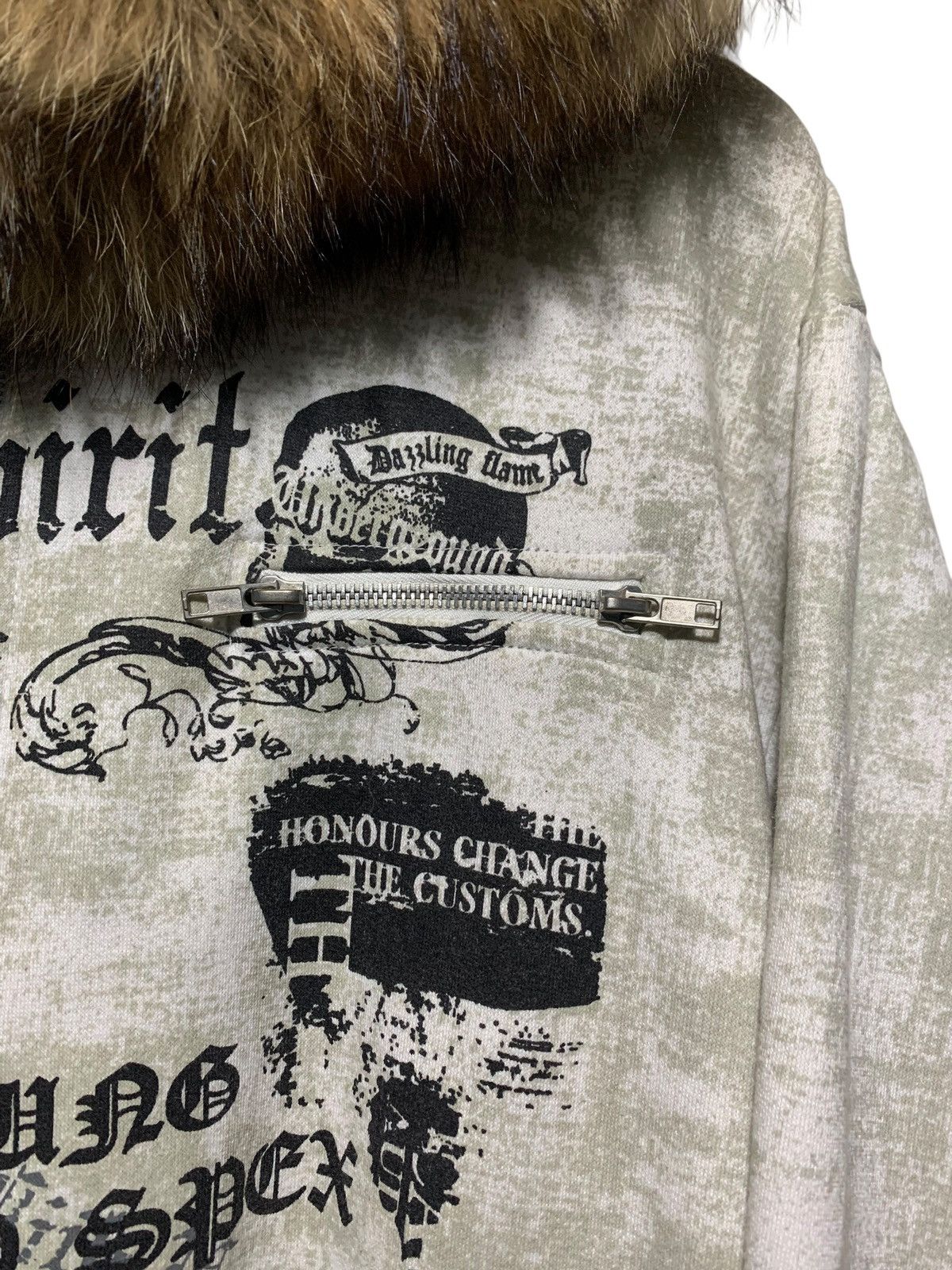 If Six Was Nine Y2k Beaumere burning spirit poem double zip fur hoodie Size US XL / EU 56 / 4 - 3 Thumbnail