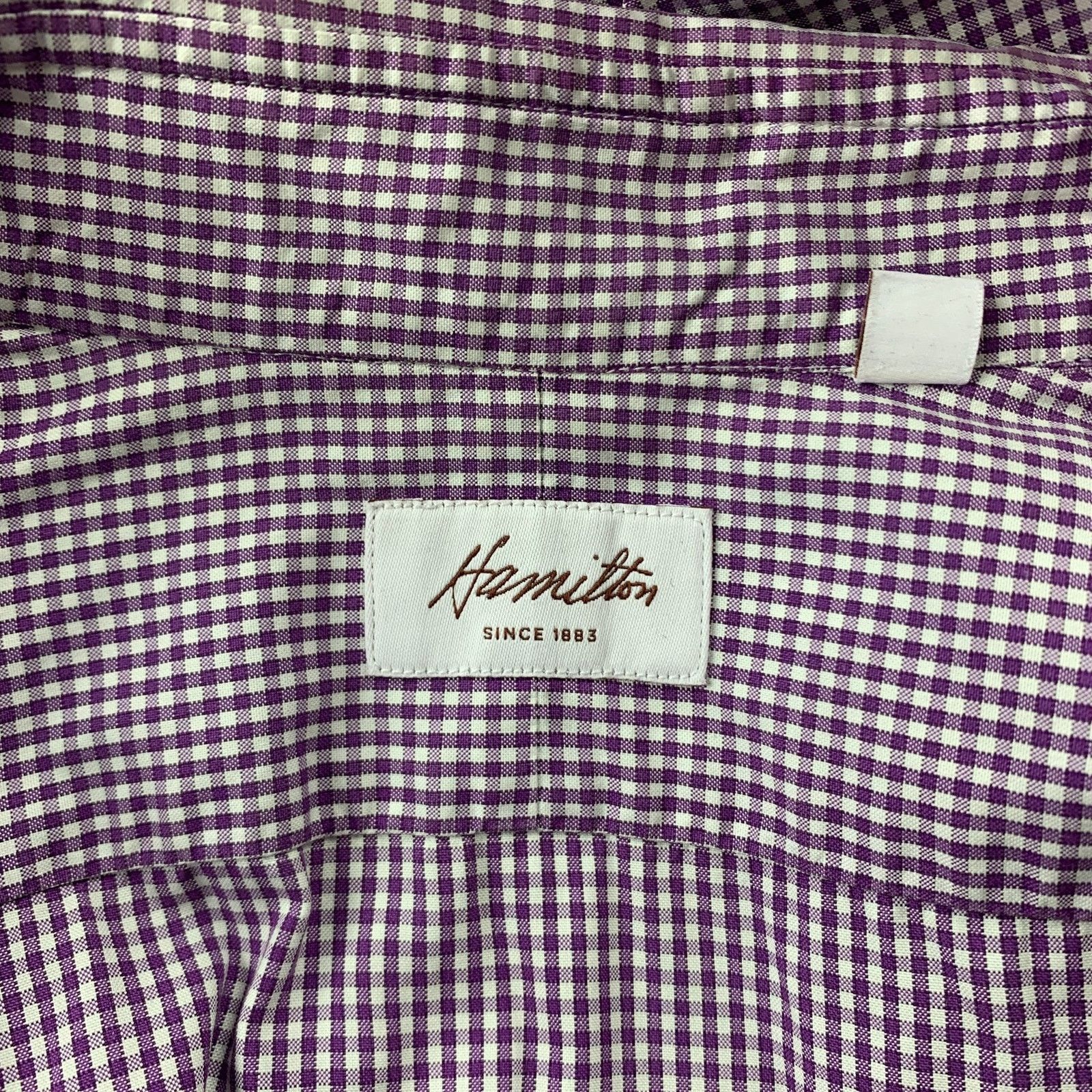 Hamilton HAMILTON S Lavender Gingham Cotton Classic Long Sleeve Shirt Size US S / EU 44-46 / 1 - 4 Thumbnail