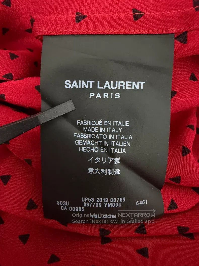 Saint Laurent Paris Saint Laurent Paris size 39 Silk Red Base Black Triangle S Size US M / EU 48-50 / 2 - 5 Thumbnail