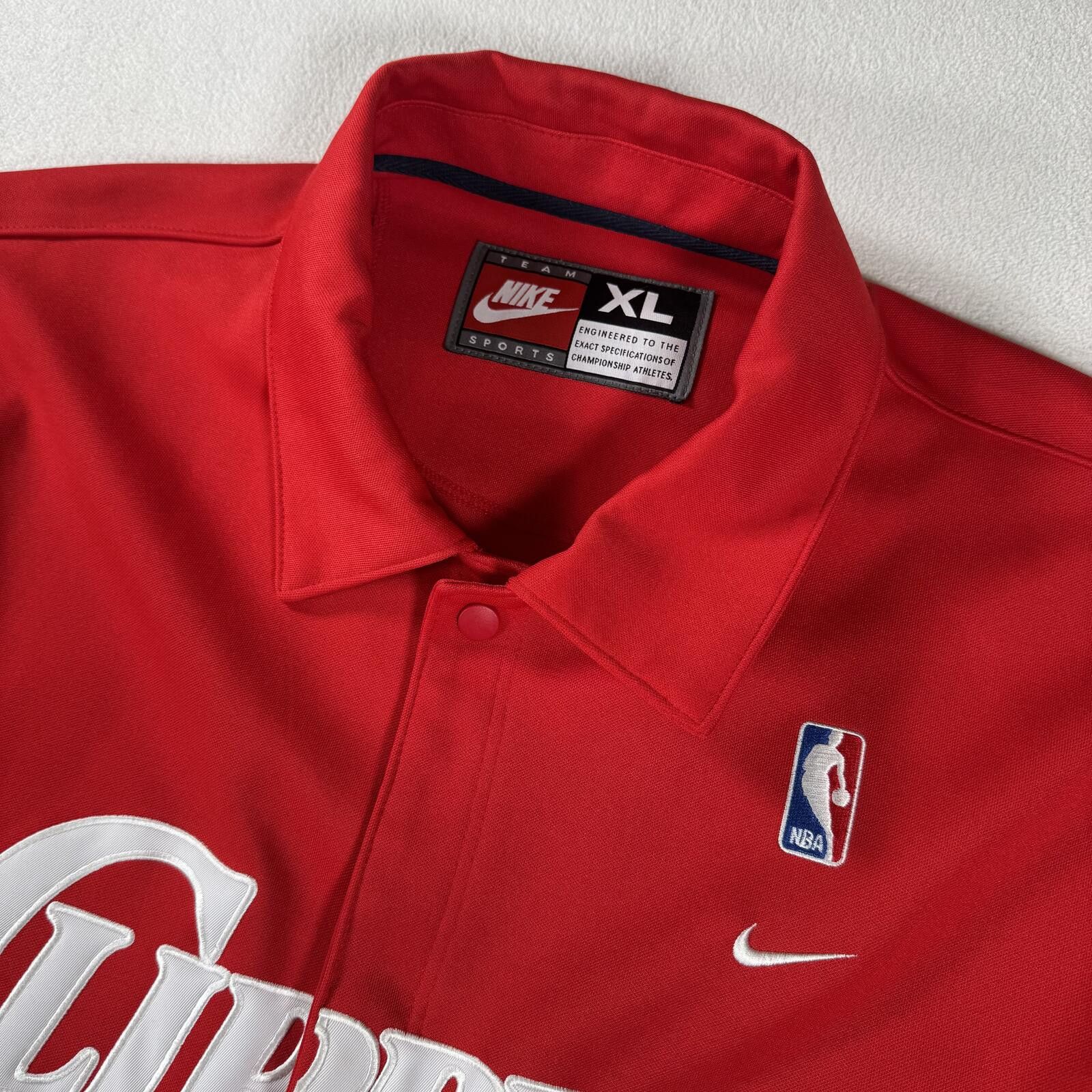 Nike Vintage Nike LA Clippers NBA Warm Up Short Sleeve Jacket Size US XL / EU 56 / 4 - 5 Thumbnail