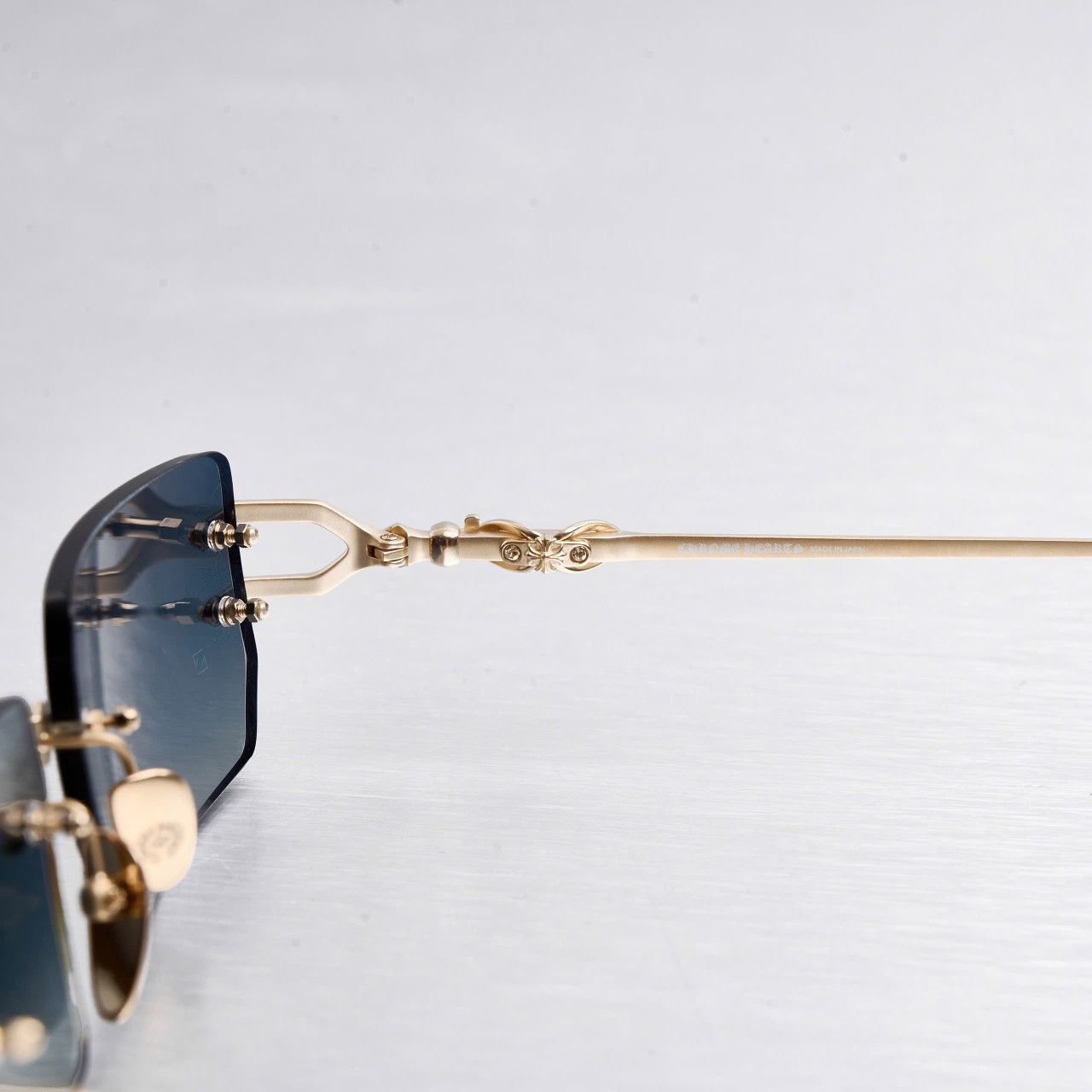 Chrome Hearts CHROME HEARTS LORDIE MATTE GOLD PLATED SUNGLASSES Size ONE SIZE - 4 Thumbnail