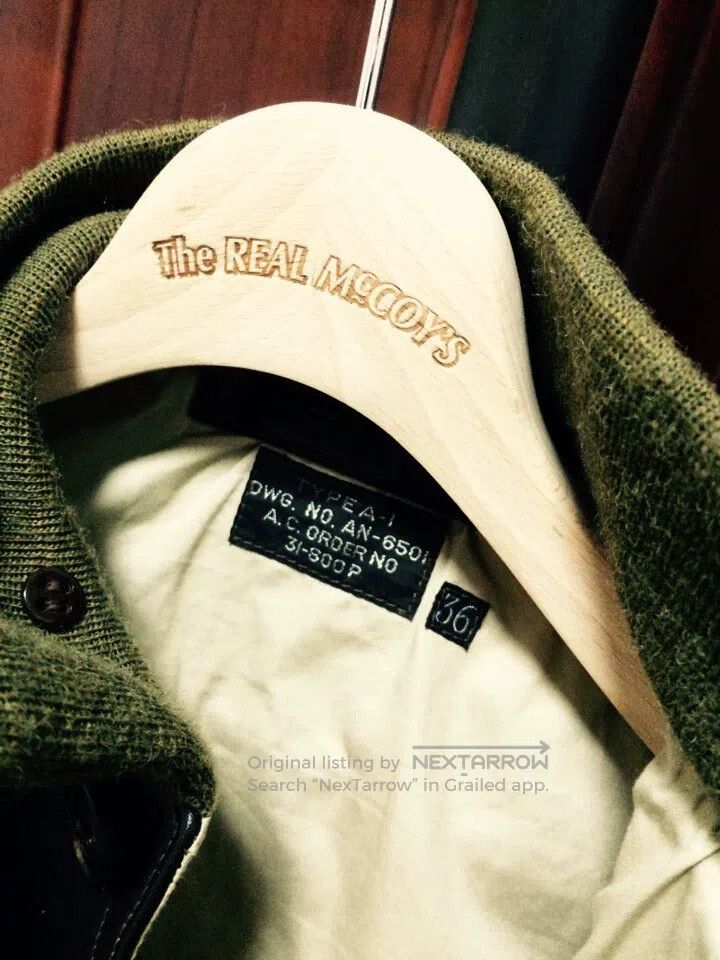 The Real McCoy's The Real McCoys Green threaded leather jacket Size US XXS / EU 40 - 4 Thumbnail