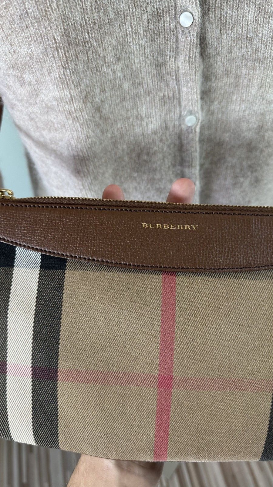 Burberry Burberry Brown House check Canvas Peyton Crossbody Bag Size ONE SIZE - 3 Thumbnail