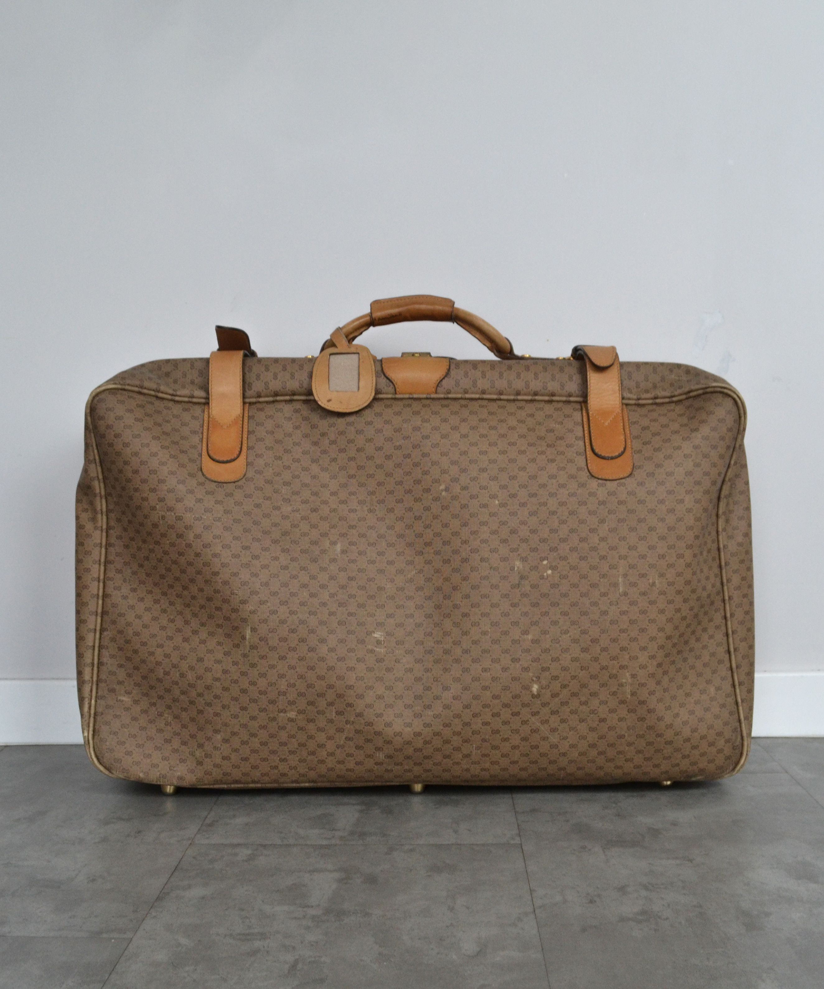 Gucci GUCCI Luggage Bag Monogram GG Logo Suitcase Brown Leather Size ONE SIZE - 2 Thumbnail