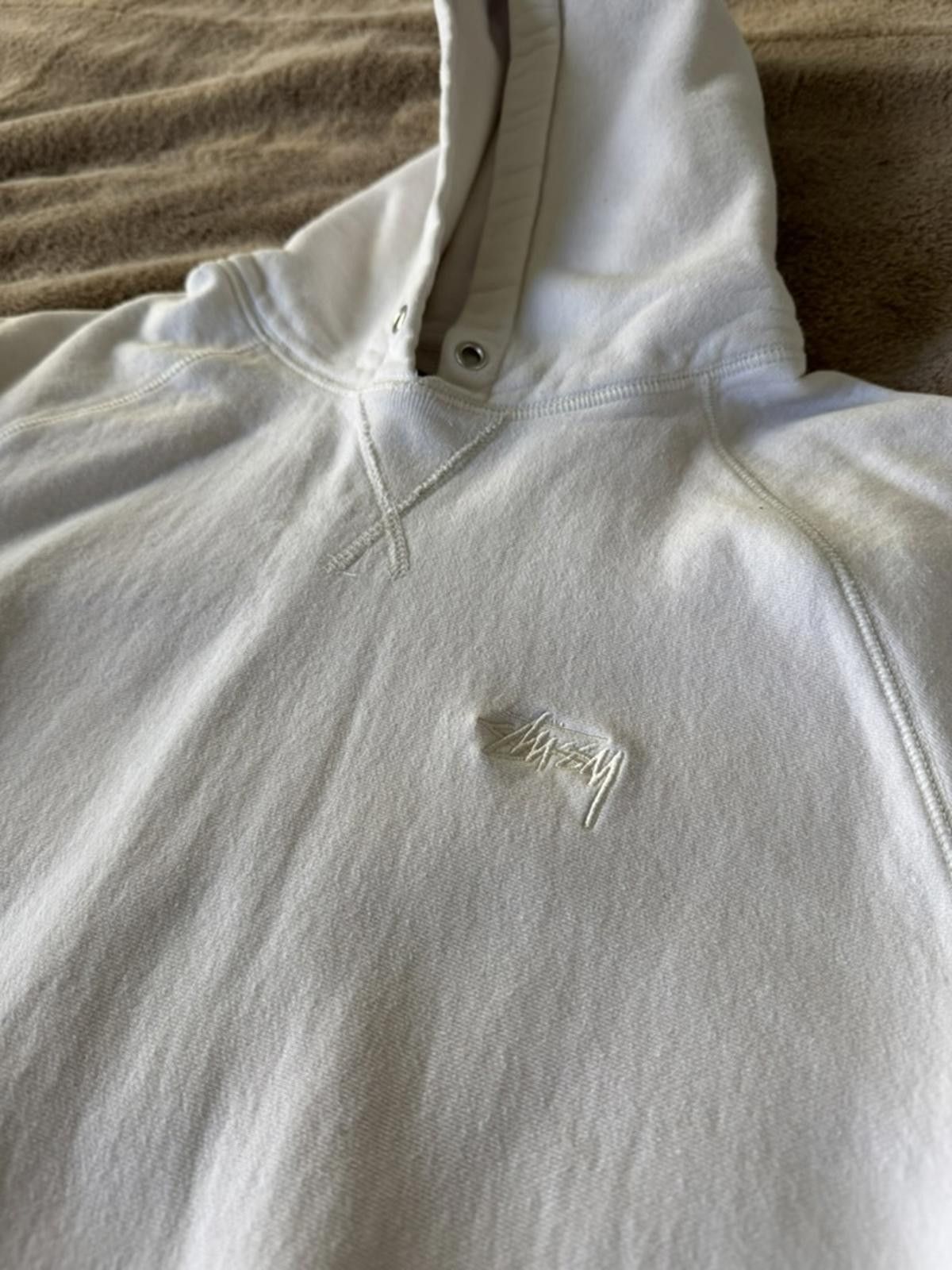 Stussy Stussy White Hoodie Large Size US L / EU 52-54 / 3 - 2 Thumbnail