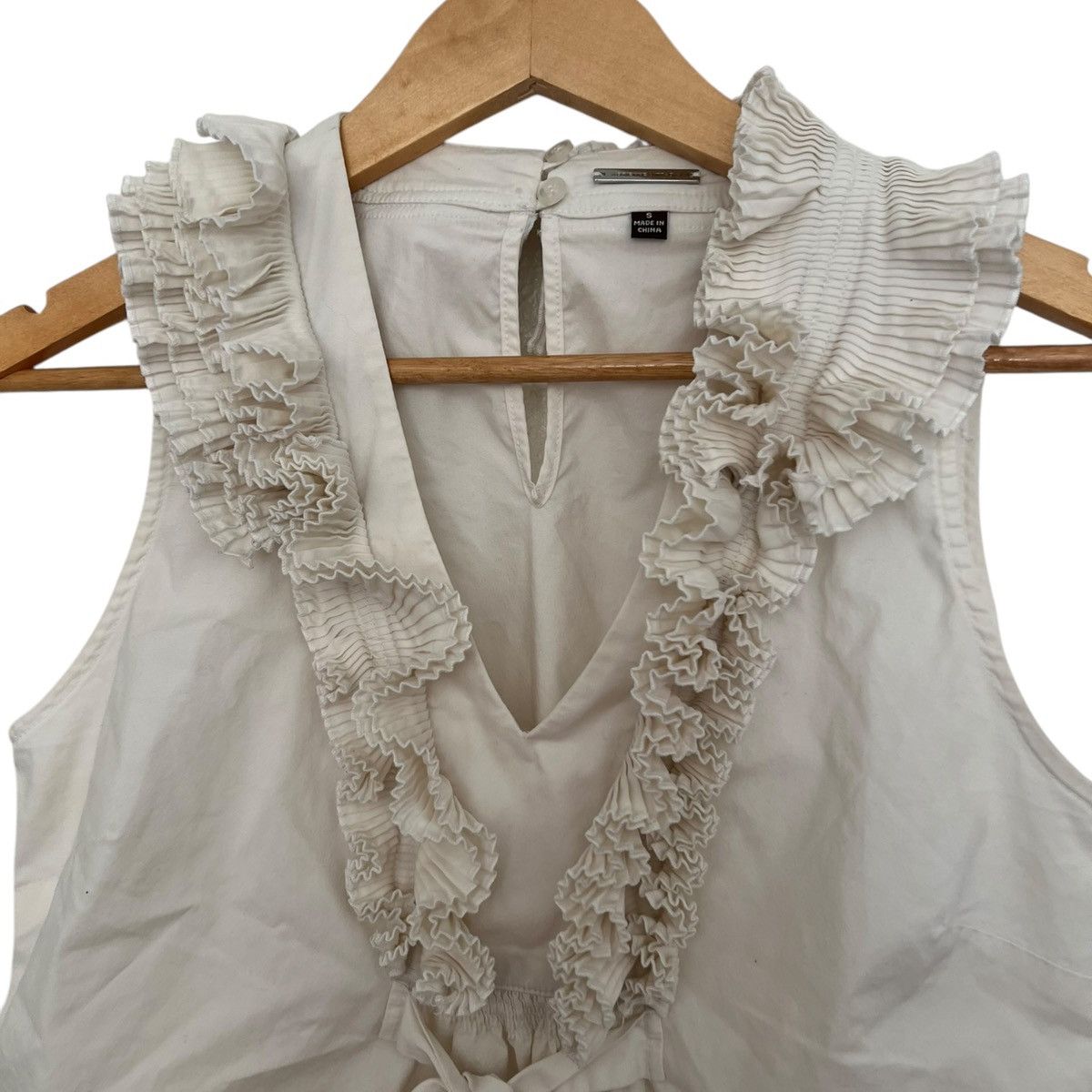 Vintage Ruffle frill sleeveless top Size S / US 4 / IT 40 - 2 Thumbnail