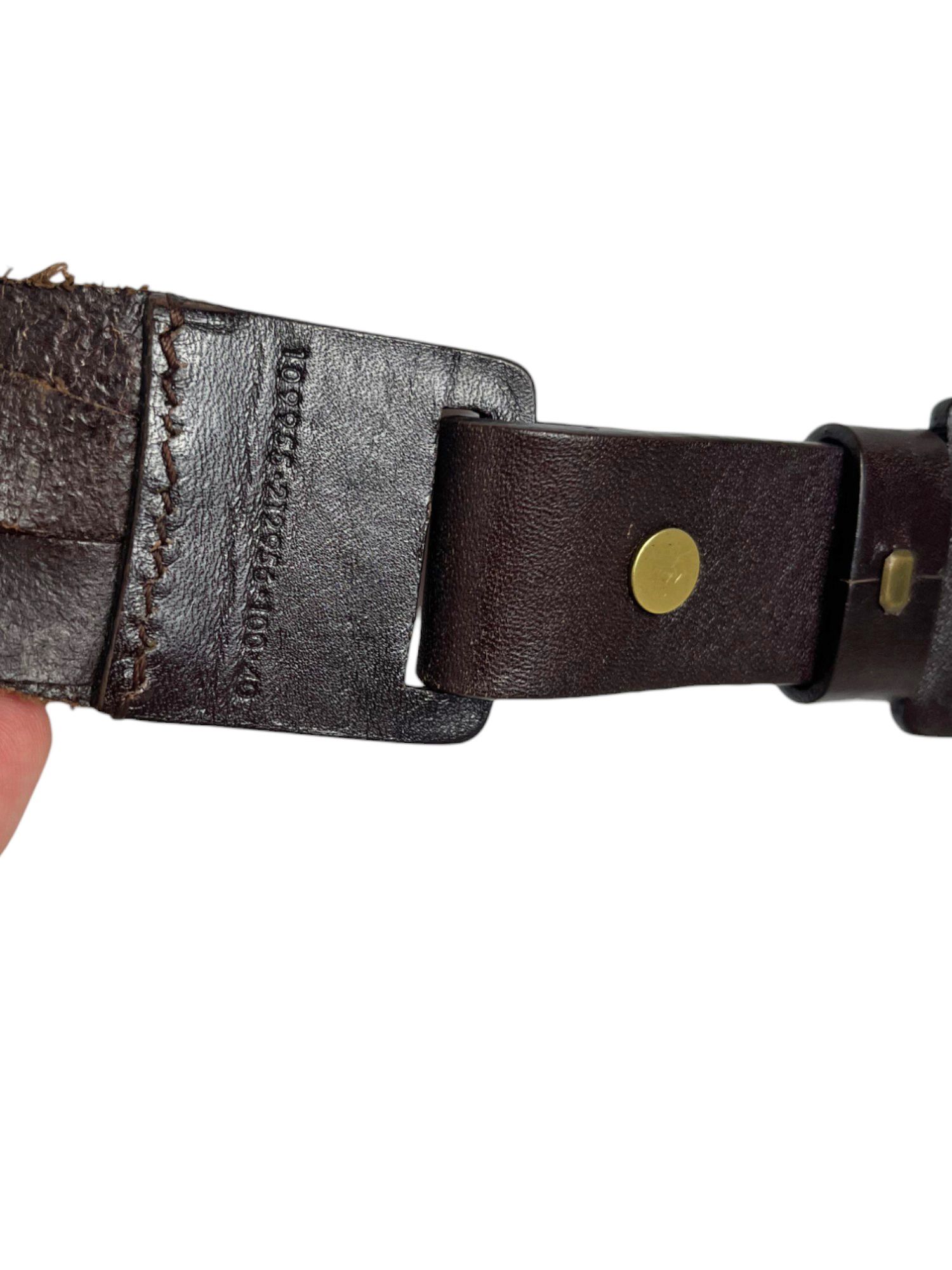 Gucci by Frida Giannini Brown Intrecciato Leather Belt Size ONE SIZE - 4 Thumbnail