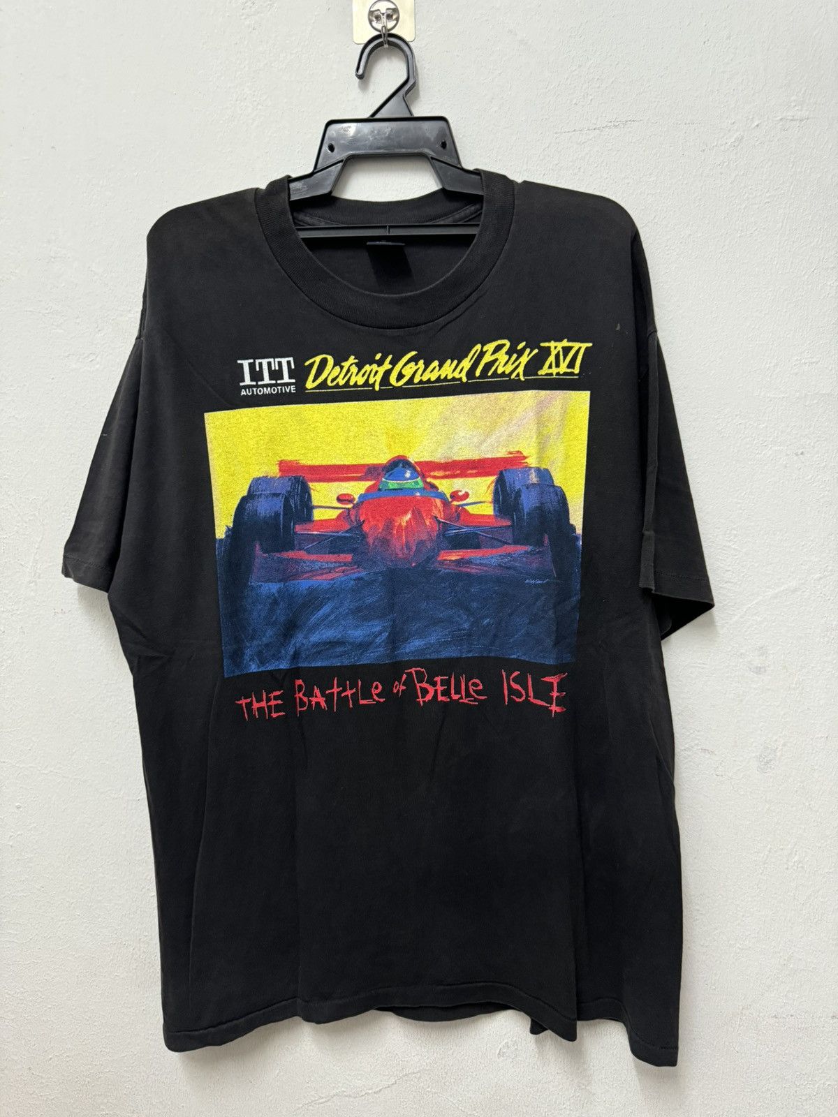NASCAR × Vintage Vintage 90’s Detroit Grandprix Tee Size US XL / EU 56 / 4 - 1 Thumbnail