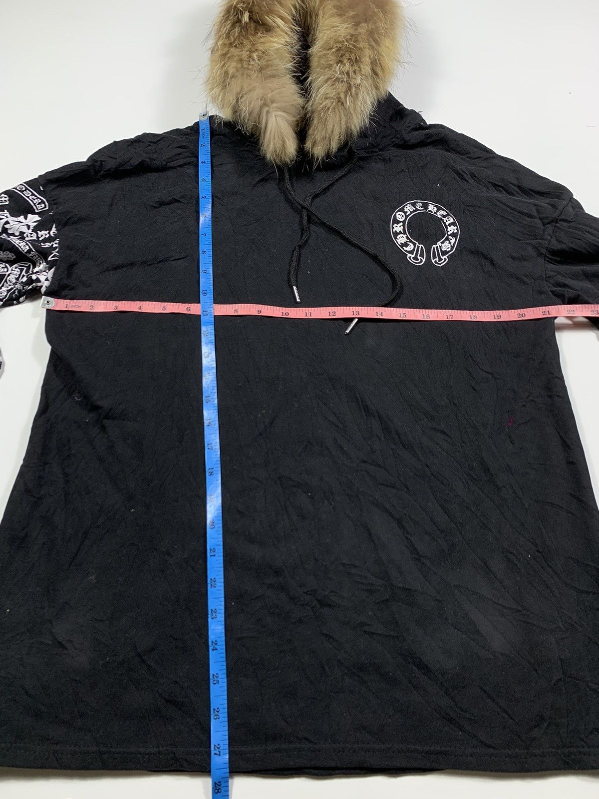 If Six Was Nine × Japanese Brand × Le Grande Bleu (L.G.B.) Crazy Fesyen Distressed Faux Fur Hoodie Cross y2k Style Size US L / EU 52-54 / 3 - 8 Thumbnail