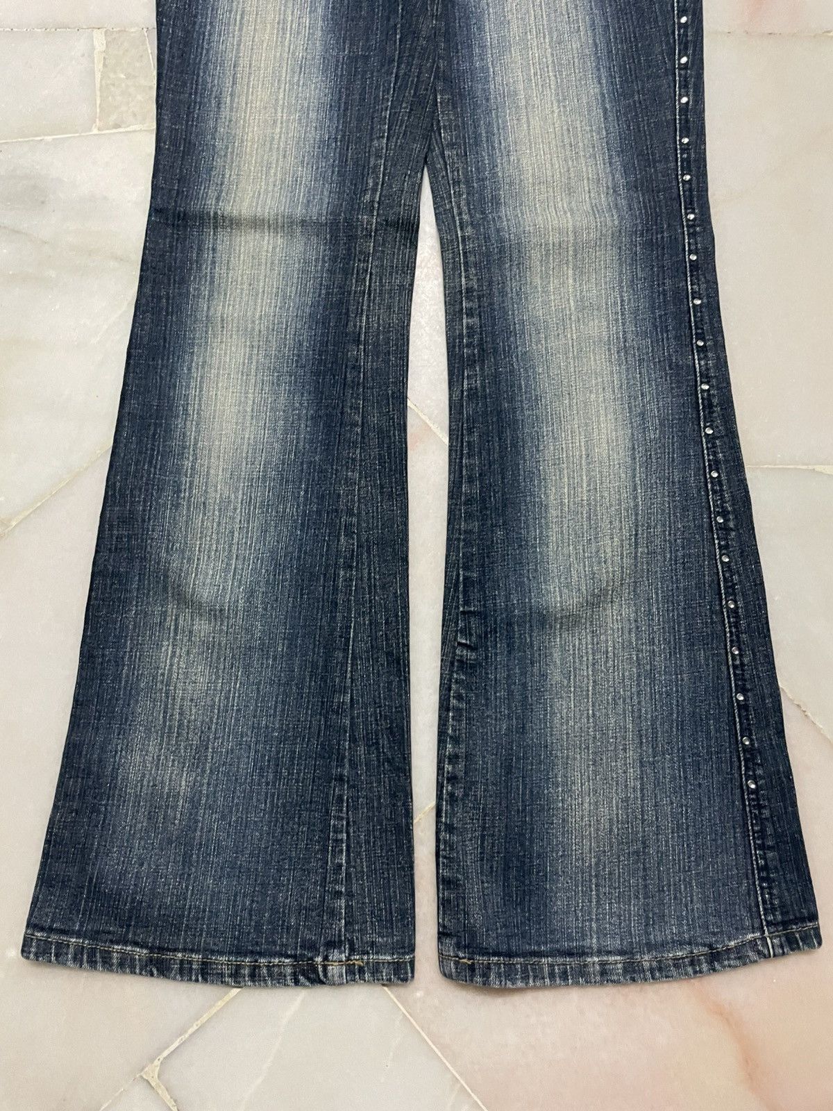 Japanese Brand 💥Bootcut💥Rare Japanese Mudwash Chrome Lace-Up bootcut Jeans Size 27" / US 4 / IT 40 - 5 Thumbnail
