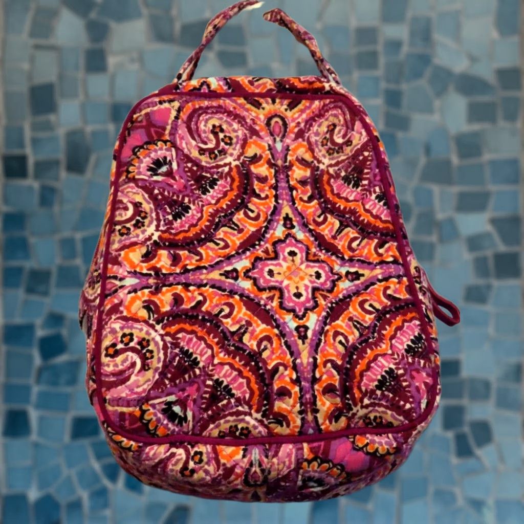 Vera Bradley Vera Bradley Lunch Bunch Tote Purple Purple Graphic Design Women Small Tote/Lunch Box Zip Bag Final Violet? Size ONE SIZE - 1 Thumbnail