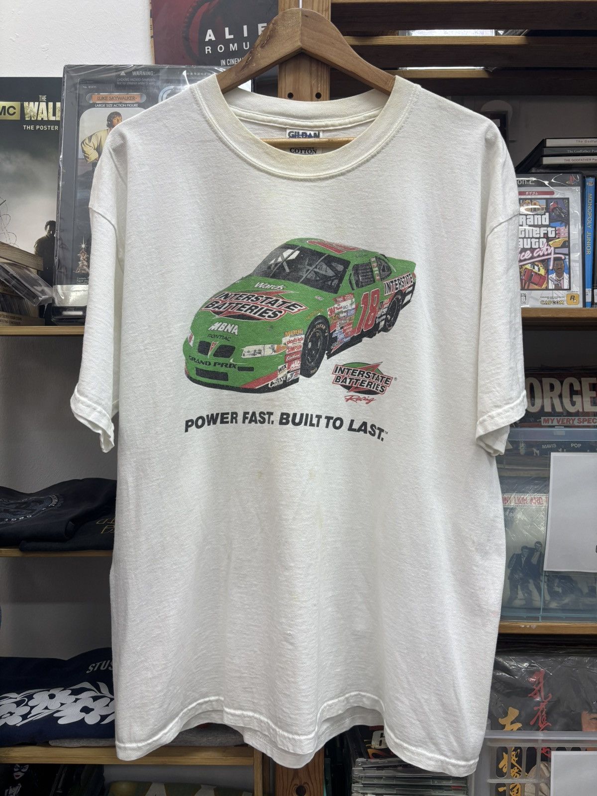 Vintage Vintage 1992 Interstate Batteries Racing Nascar Tshirt Size US XL / EU 56 / 4 - 1 Thumbnail