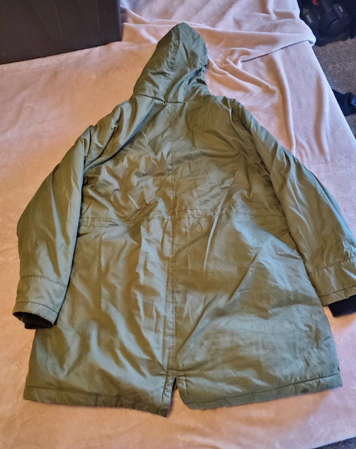 Designer Time and Tru womens olive parka coat Jacket faux fur Hood 1X Size XL / US 12-14 / IT 48-50 - 2 Thumbnail