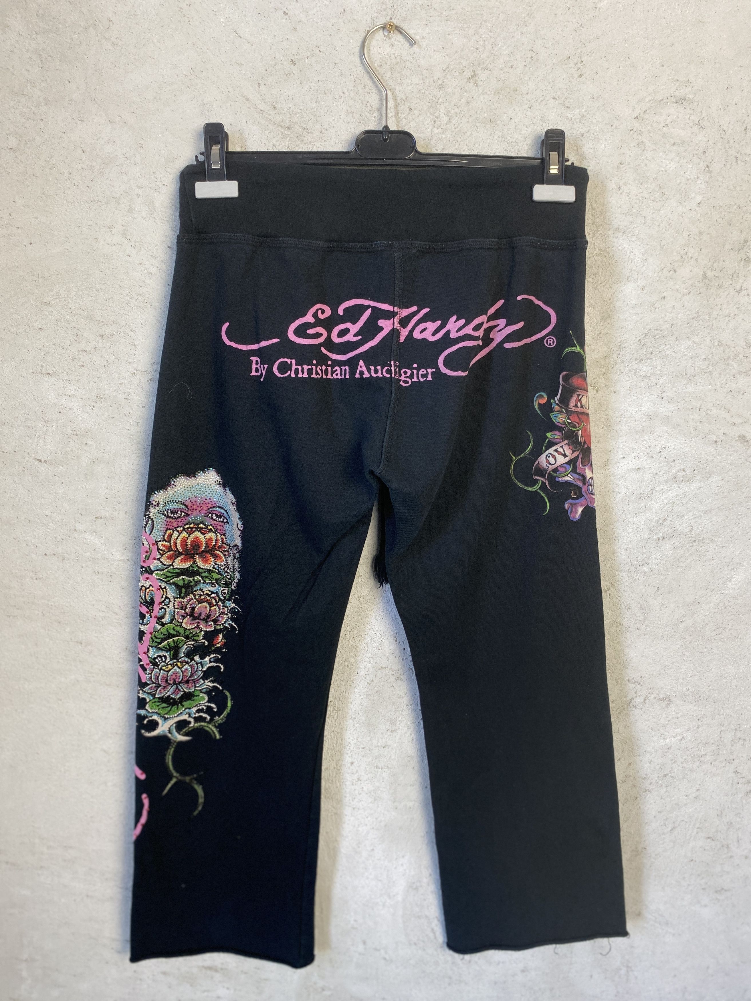 Ed Hardy Ed Hardy vintage sweatpants flare y2k 00s avant garde Size 30" / US 8 / IT 44 - 1 Thumbnail