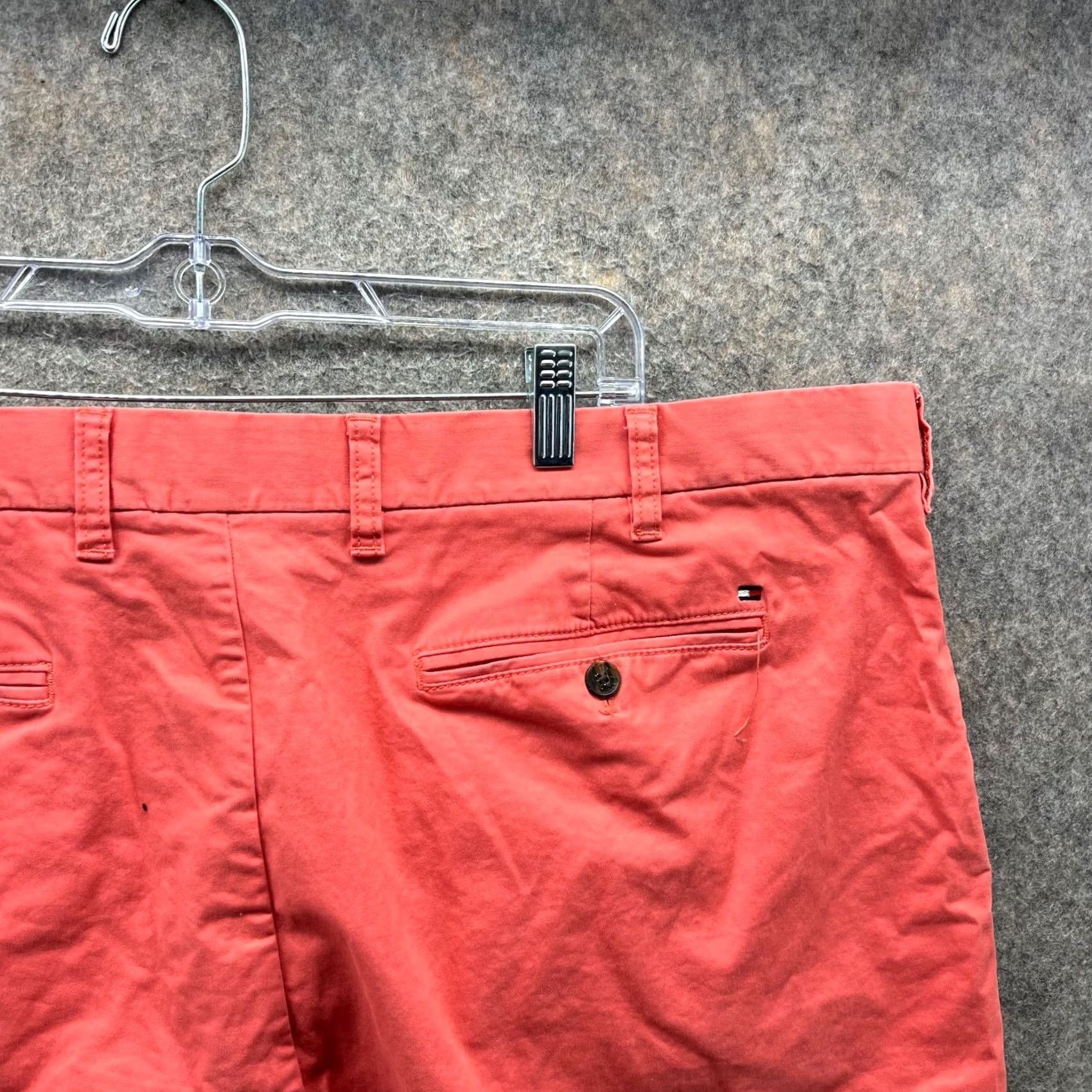 Tommy Hilfiger Tommy Hilfiger Shorts Mens 42 Peach Chino Flat Front Canvas Cotton Classic Size US 42 / EU 58 - 4 Thumbnail