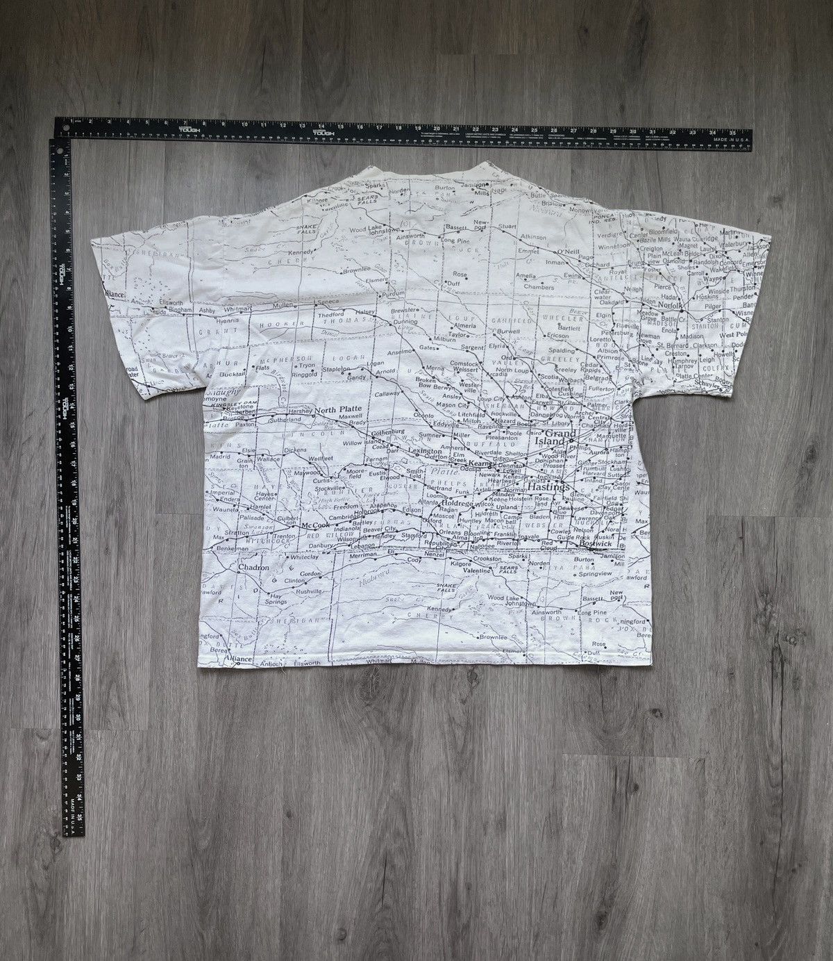 Vintage Vintage AOP Nebraska “Map” Graphic T-Shirt (Sz. L) Size US L / EU 52-54 / 3 - 4 Thumbnail