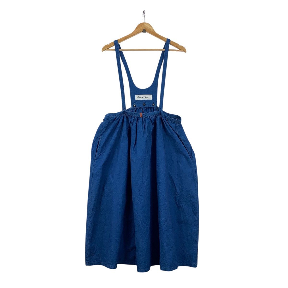 Other SISISI COMFORT SIHIRAI Osaka Pure Indigo Midi Skirt Pinafore Size 29" - 1 Thumbnail