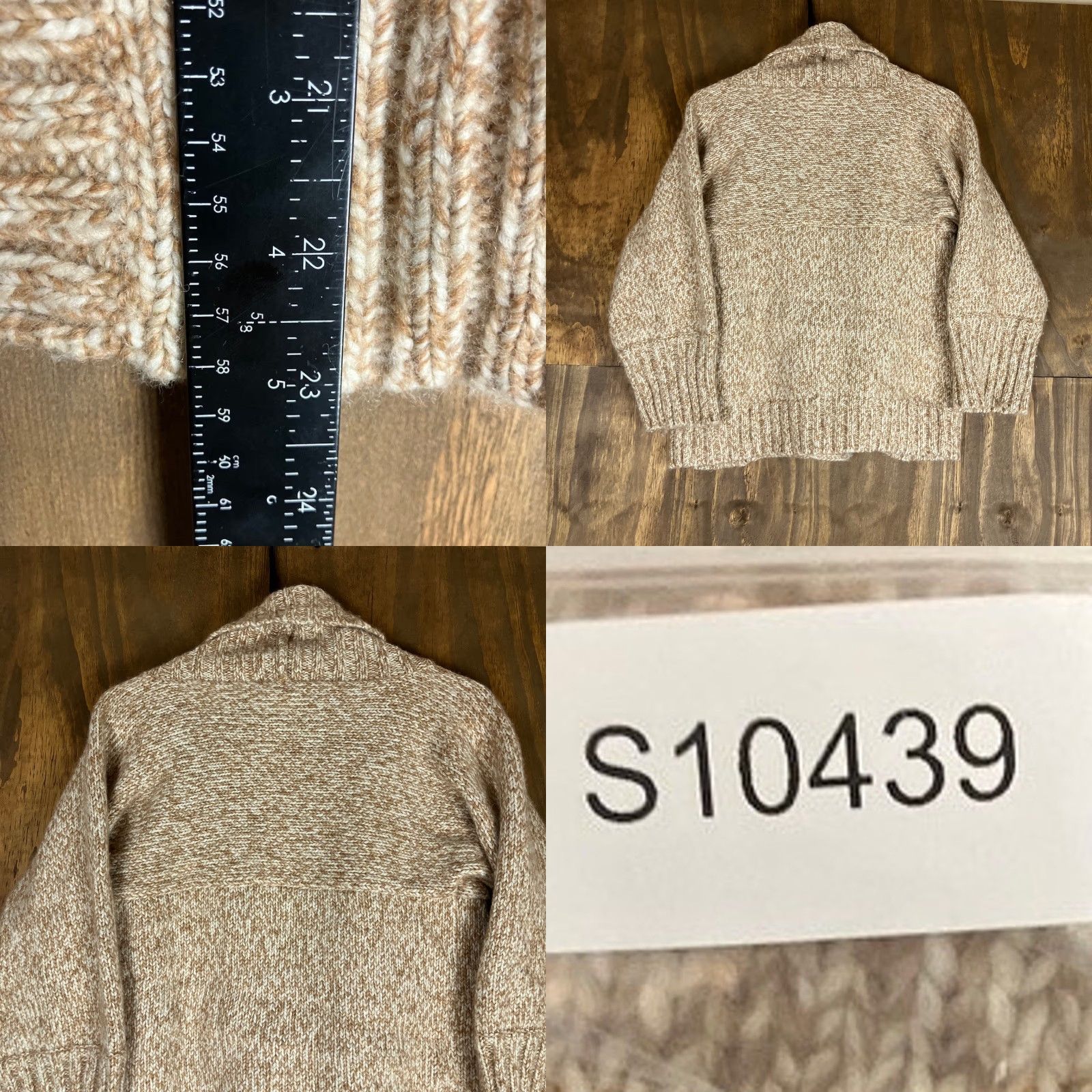 Ann Taylor VINTAGE Ann Taylor LOFT Sweater Cardigan Open Front Merino Wool Blend XS Women's Knit Oatmeal Solid Long Sleeve Fall Winter Spring Casual Workwear Size XS / US 0-2 / IT 36-38 - 8 Thumbnail