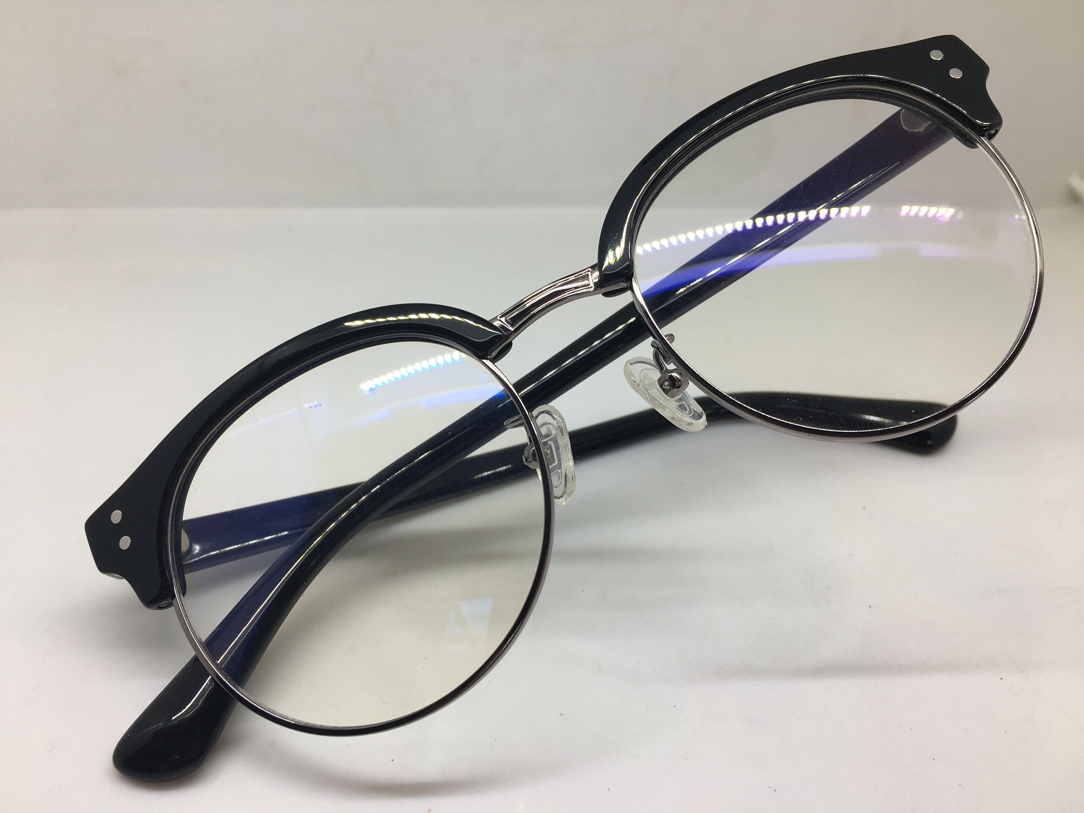 Other Mod Malcolm X Black Silver Eyeglasses Frame Size ONE SIZE - 5 Thumbnail