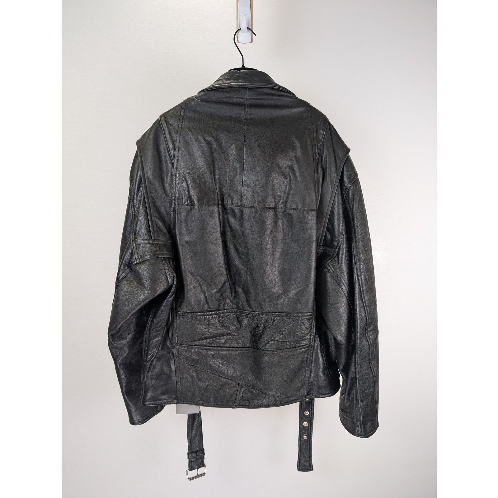 Balenciaga o1rshd1 Upcycled Biker Jacket in Black Size US M / EU 48-50 / 2 - 16 Thumbnail