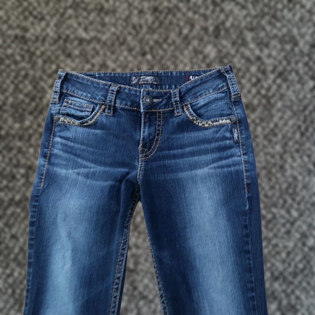 Silver Jeans Co. Silver Jeans Suki Bootcut Jeans Women's 28x31 Blue Denim Stretch Slim 5-Pocket Regular Mids Rise Adult Womens Jeans Size 28" / US 6 / IT 42 - 1 Thumbnail