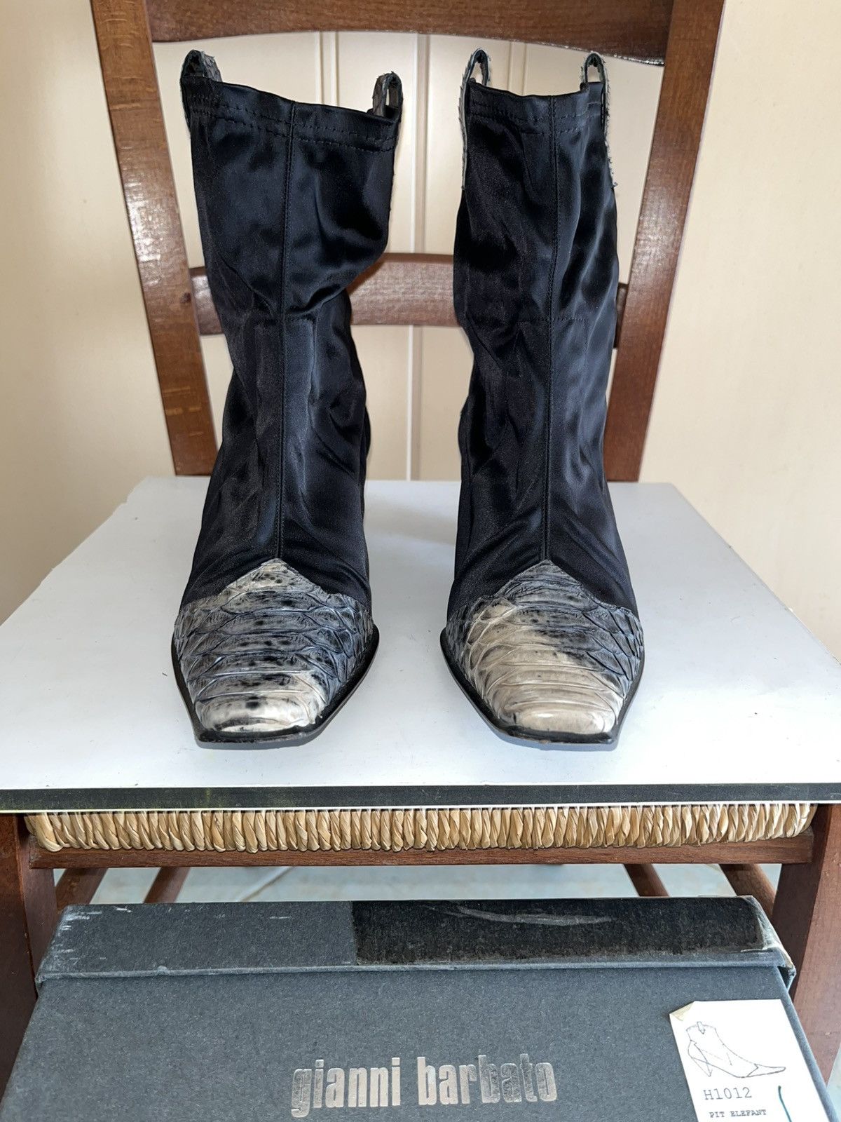 Gianni Barbato Vintage 90’s Gianni Barbato rock snake skin stiletto heel Size US 8 / IT 38 - 4 Thumbnail
