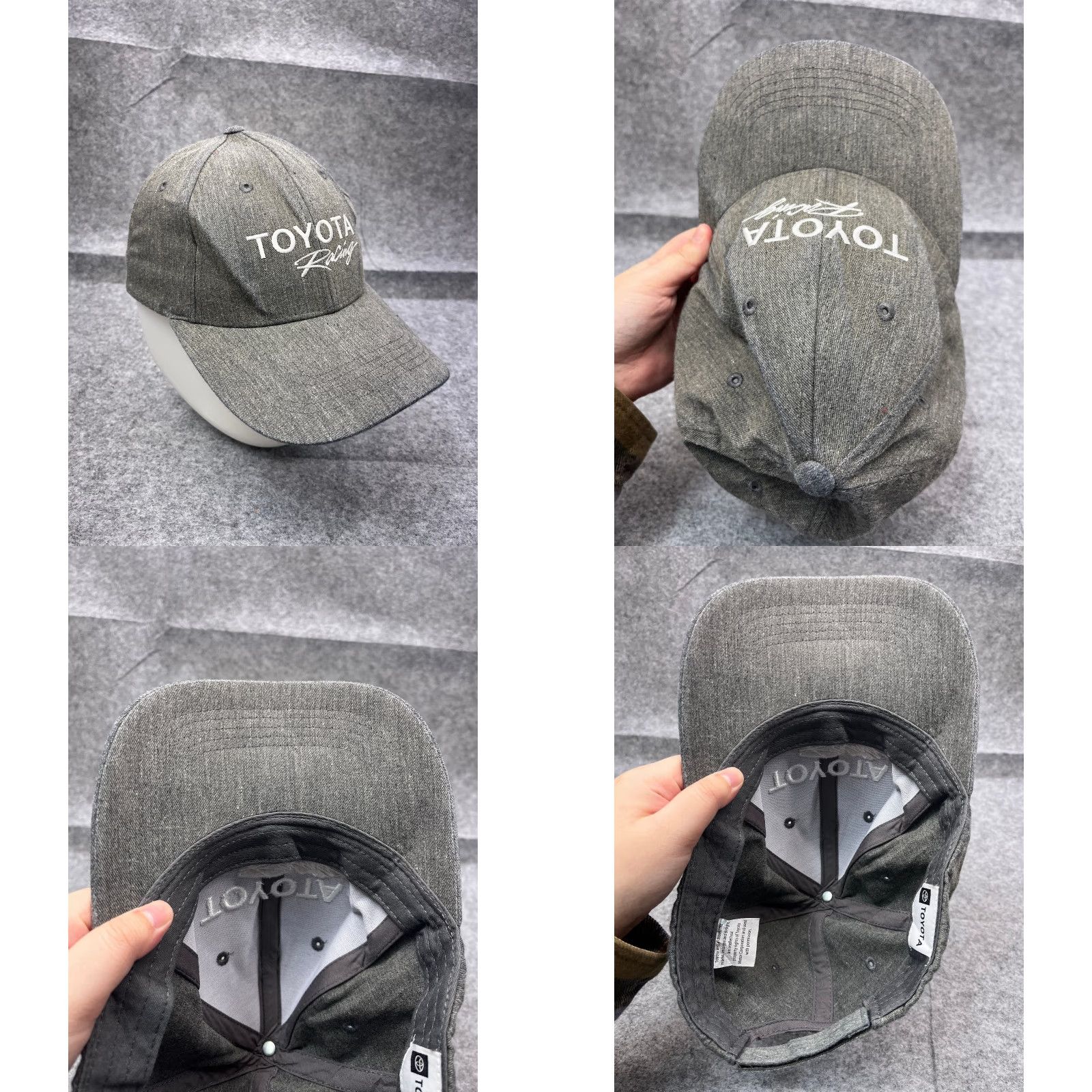 Vintage Toyota Racing Hat Cap - Baseball Cap - One Size - Gray Cotton Polyester Blend - Adjustable Strap Back - Unisex Adults - Vintage: No - Toyota Brand Size ONE SIZE - 8 Thumbnail