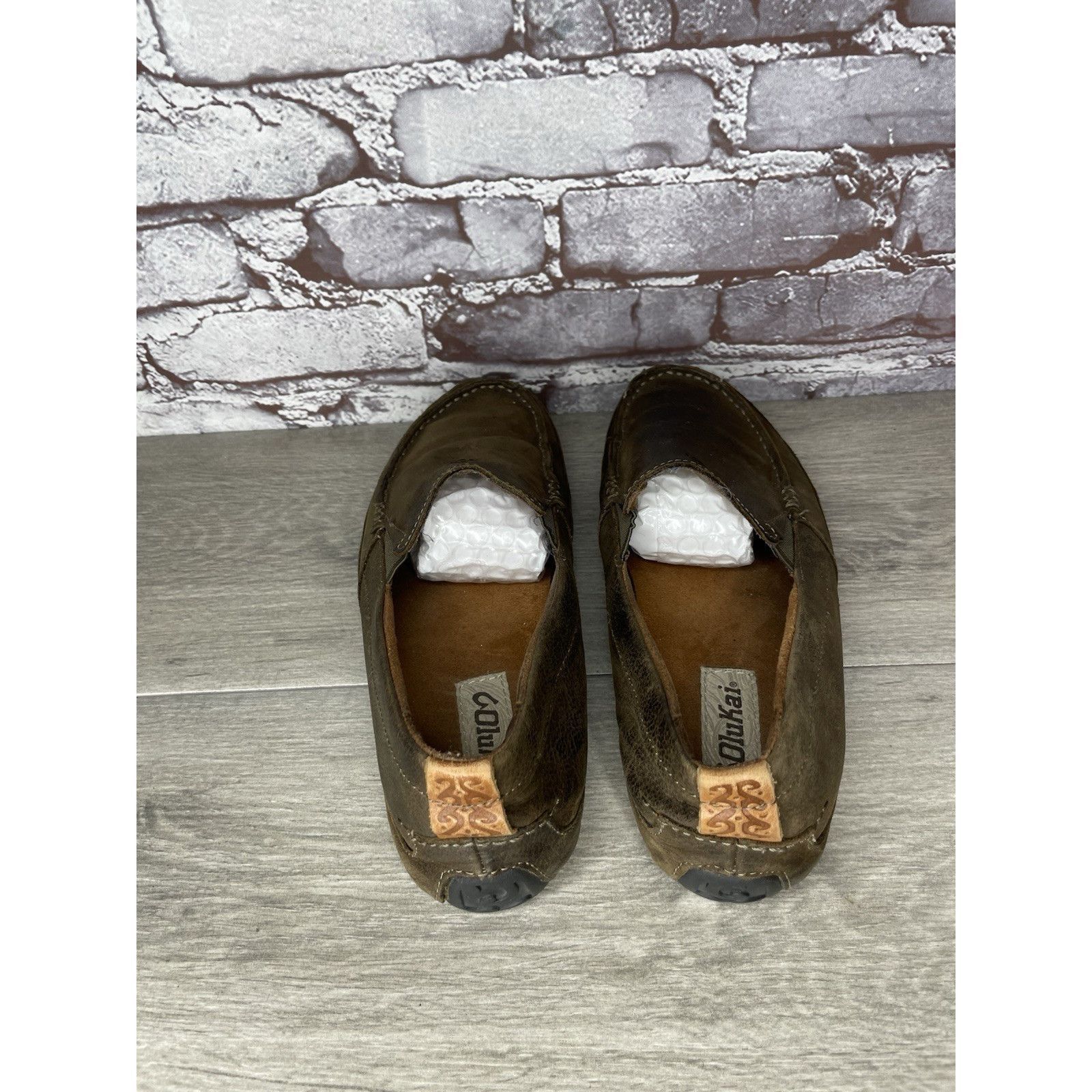 Olukai Olukai Akepa Moc Brown Leather Boat Slip On Moccasin Loafer Size US 9 / EU 42 - 5 Thumbnail