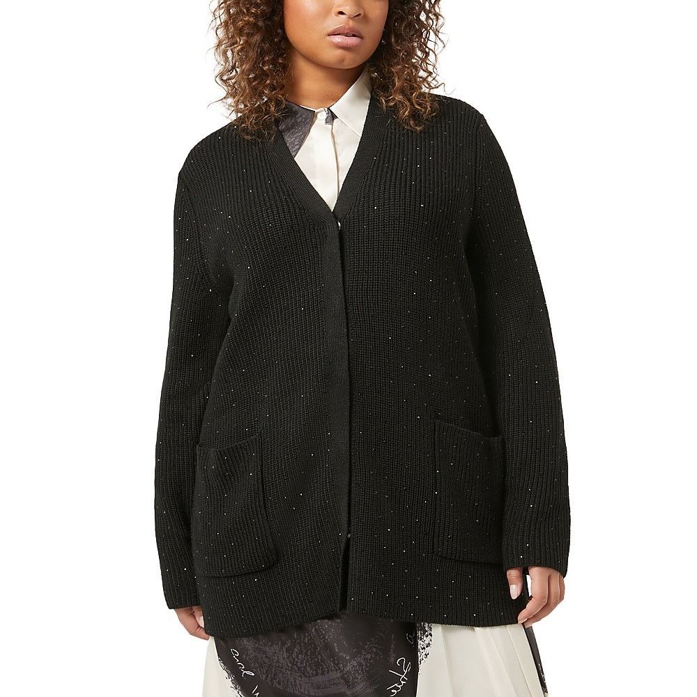 Marina Rinaldi Marina Rinaldi Sequin Embellished V-neck Knit Cardigan 20-22 Size 3XL / US 20-22 - 1 Thumbnail