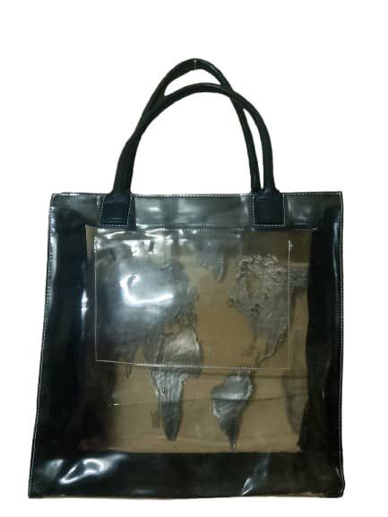 Jean Paul Gaultier 🔥VINTAGE GENUINE LEATHER TOTE BAG JEAN PAUL GAULTIER MAP Size ONE SIZE - 3 Thumbnail