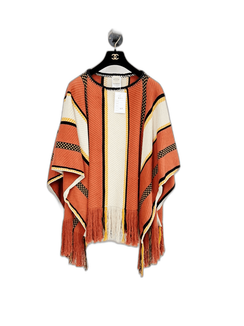 Stylish Tod’s Cape Shawl with Fringes-2506