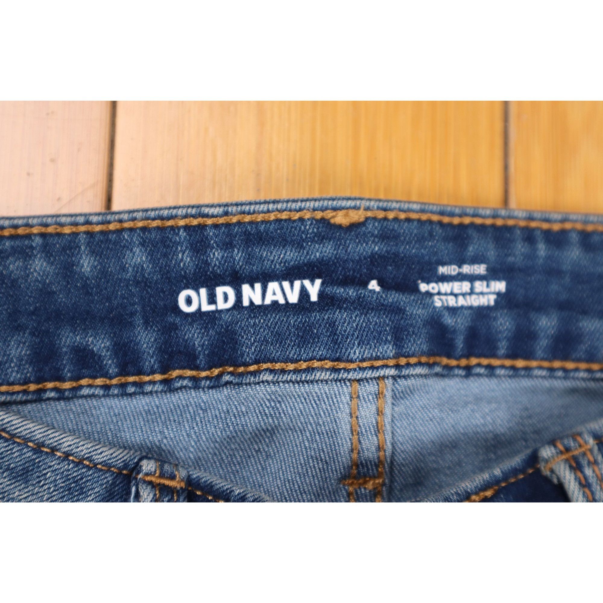 Old Navy Old Navy Mid-Rise Power Slim Straight Jeans - Size 4 Size 27" / US 4 / IT 40 - 5 Thumbnail